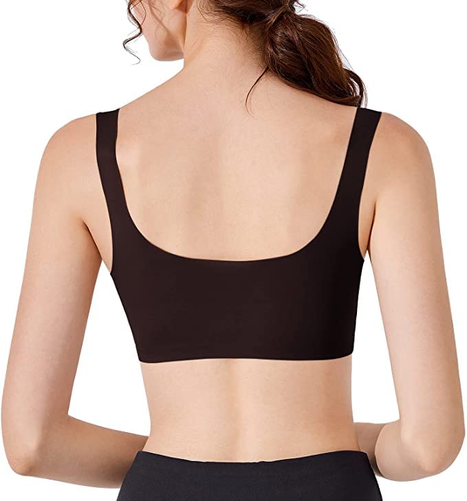 3 Pack Comfort Bra Seamless Lightweight Daily Bras - Beauty Back Yoga Bra with Removable Pads - Perfect for Workouts, Yoga & Everyday Wear