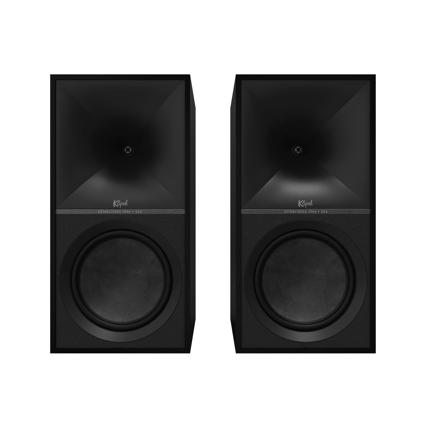 Klipsch The Nines Powered Bookshelf Speakers - High-Fidelity Audio with Bluetooth & USB | Perfect for Home Theater, Music Studio & Gaming Setup