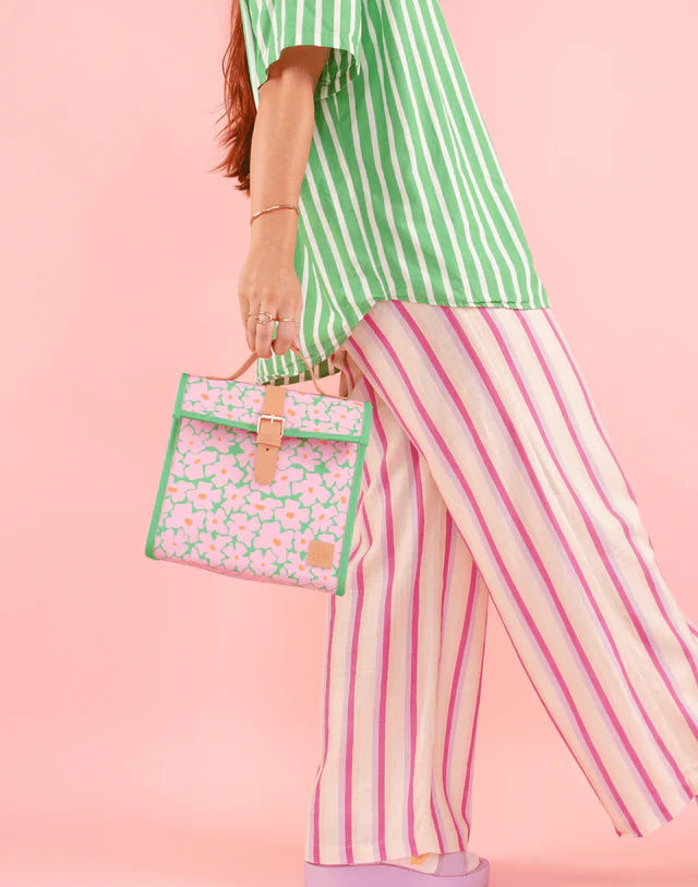 The Somewhere Co Blossom Lunch Satchel - Stylish Insulated Tote Bag for Work, Picnics & Daily Commute | Perfect for Office Lunch, Beach Outings & Shopping