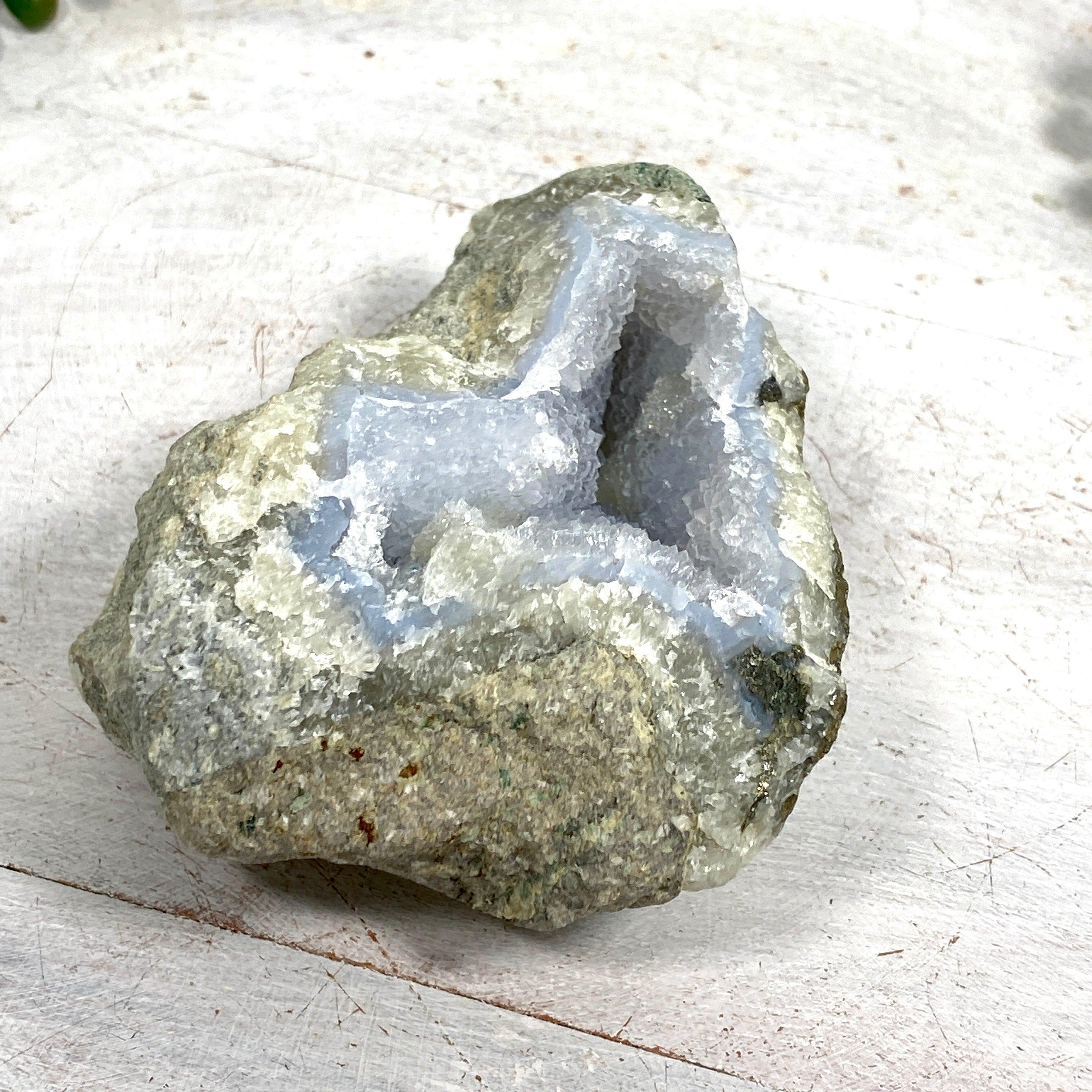 Natural Blue Lace Agate Raw Crystal Stone - CR3526 - Healing Crystal for Meditation, Yoga & Home Decor