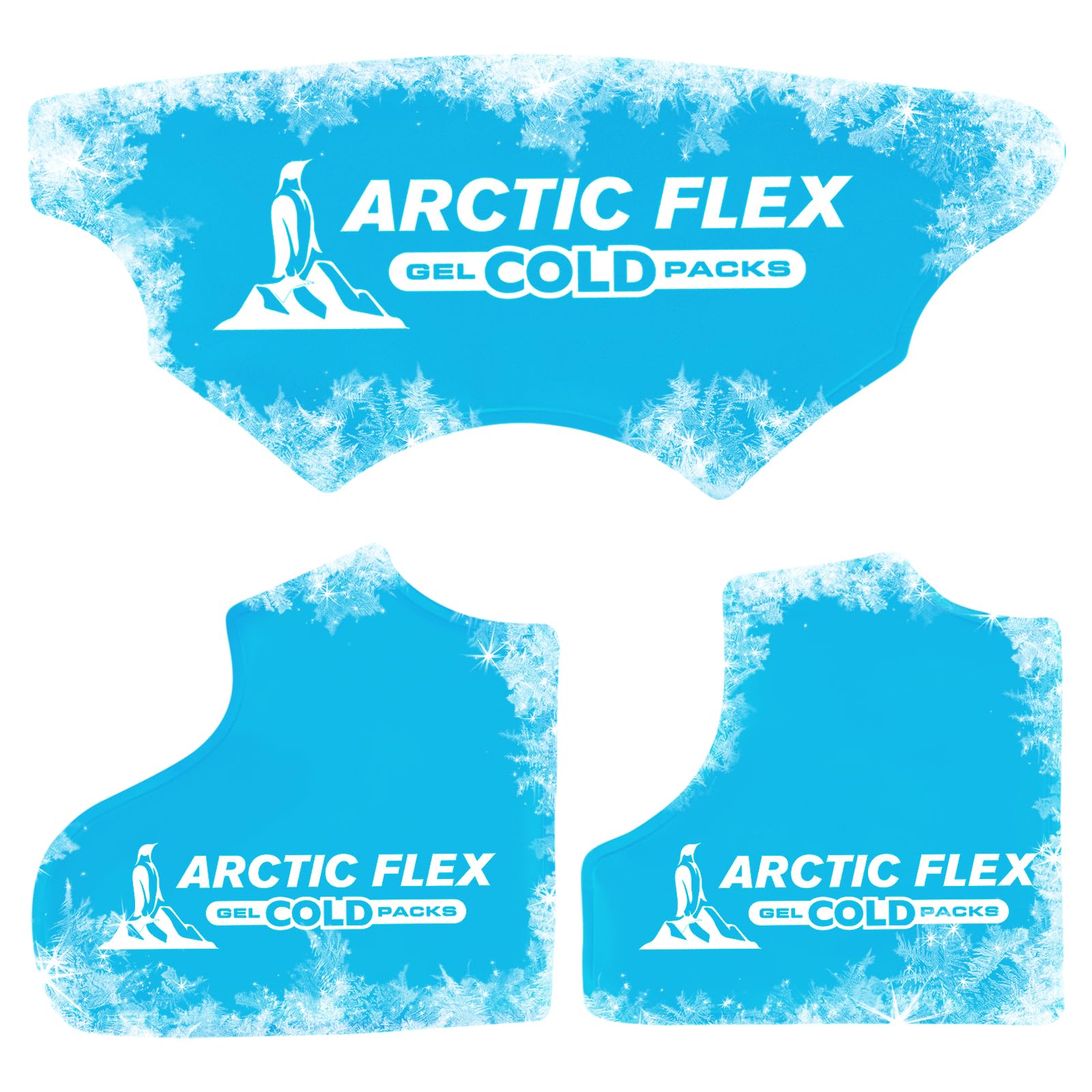 Arctic Flex Gel Replacement Packs - Reusable Hot & Cold Therapy Gel Ice Packs for Ankle Brace - Flexible Compression Wrap for Injury Recovery, Pain Relief & Swelling Reduction - Perfect for Athletes, Men & Women - Ideal for Sports Injuries, Post-Workout Recovery & Joint Pain Management