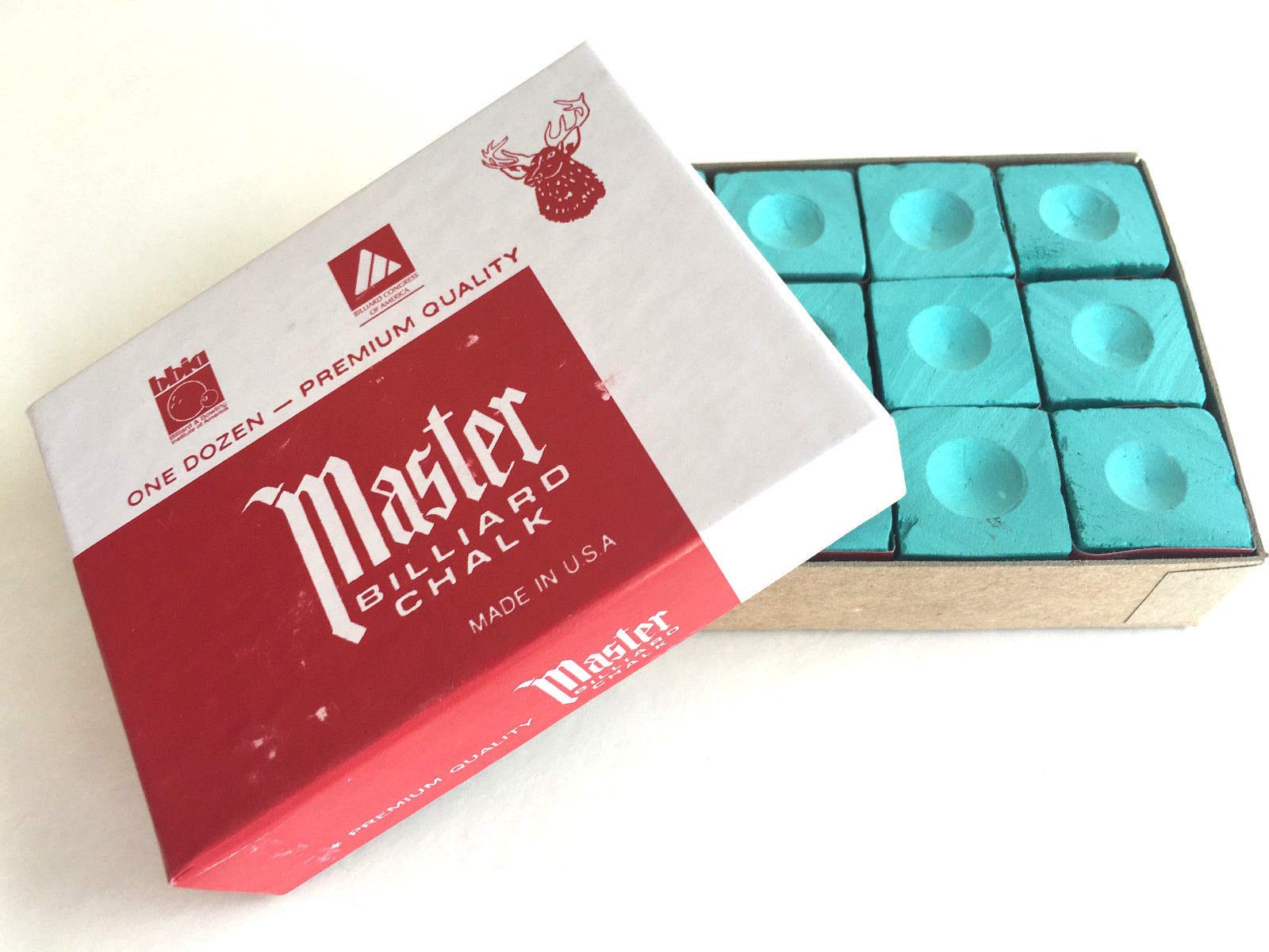 Master Spruce Billiard Chalk - Premium Pool Cue Chalk (6 Dozen Pack) for Smooth, Consistent Shots - Perfect for Professional Pool Players & Home Game Rooms