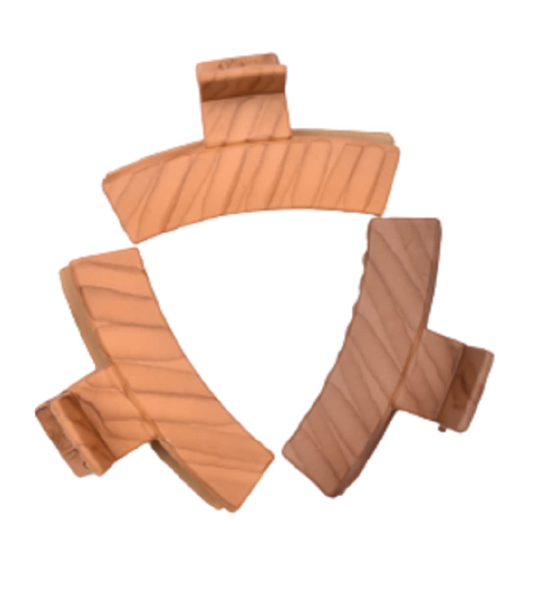 Stylish Wooden Hair Clips for Women - Medium Size Hair Claw Clutchers (Pack of 3) - Perfect for Daily Use, Work, and Special Occasions