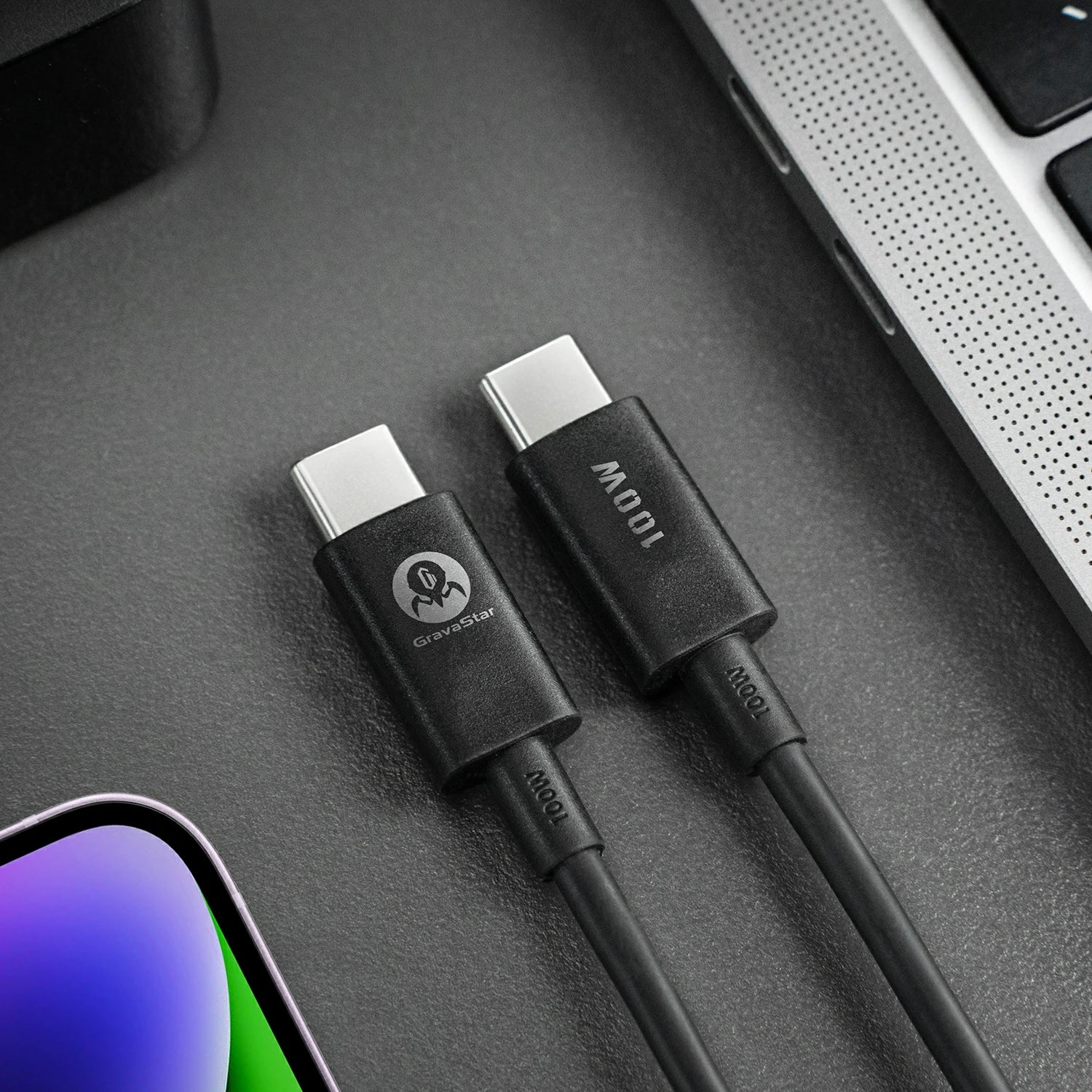100W USB C Fast Charging Cable 1.5m - High Speed PD Charger Cord for MacBook Pro/Air, iPad Pro, iPhone 15/14/13, Samsung Galaxy - Perfect for Home, Office & Travel Charging