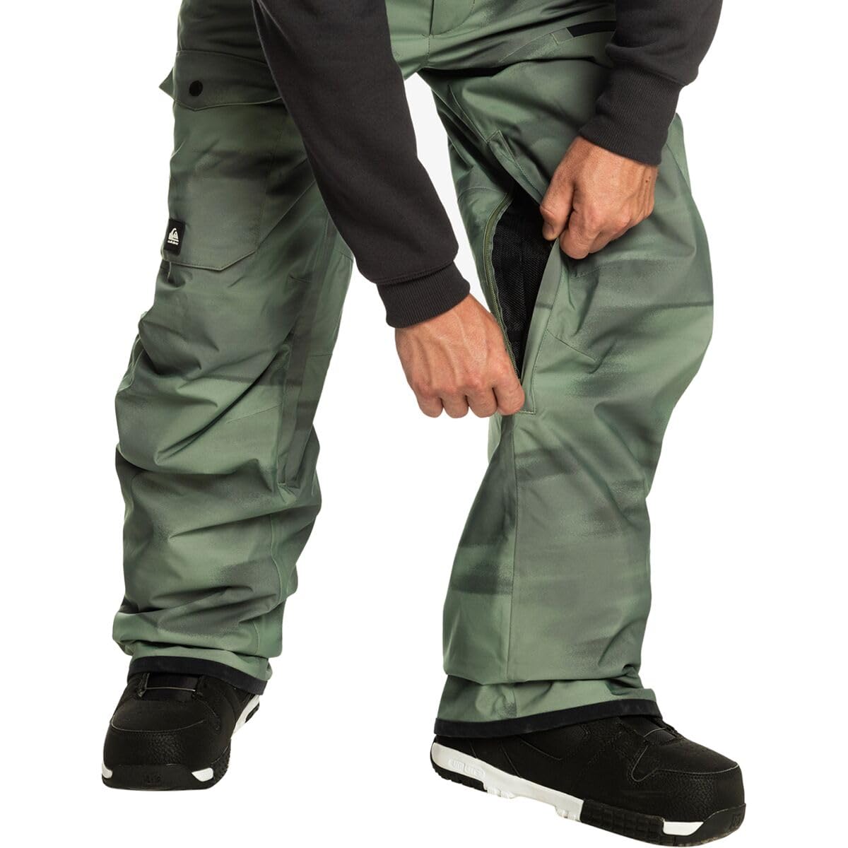 Quiksilver Men's Utility Bib Snowboard Pants - Waterproof, Insulated Winter Ski Pants for Snowboarding & Cold Weather Activities