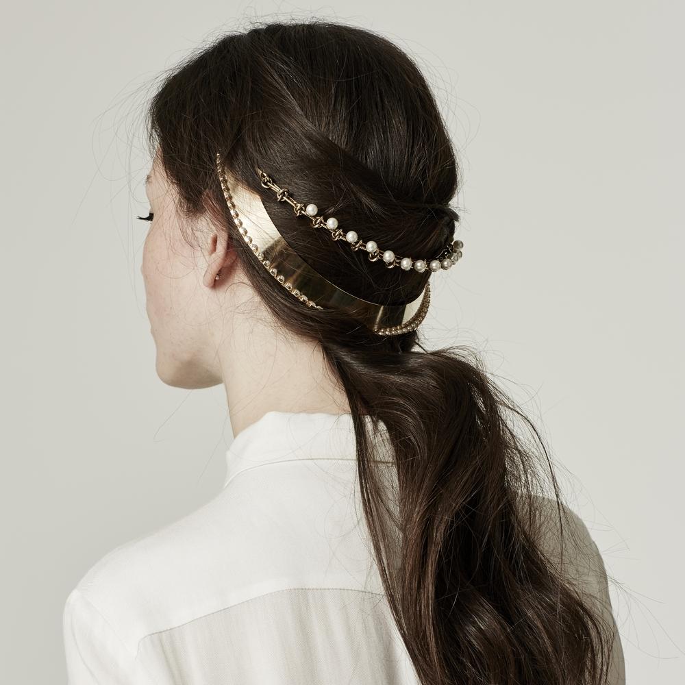 Elegant Glossy Pearl Wide Headband for Women - Fashion Hair Accessory for Weddings, Parties & Everyday Wear