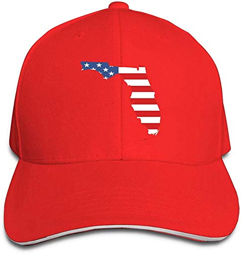 Florida State Map & American Flag Trucker Hat - Unisex Baseball Cap for Men & Women - Perfect for Driving, Outdoor Activities & Patriotic Events