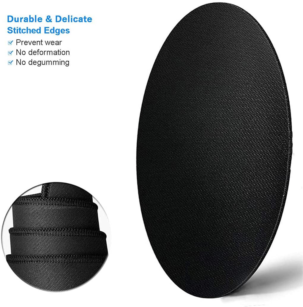 BOSOBO Round Mandala Mouse Pad - Non-Slip Rubber Base, Stitched Edge, Waterproof Office Mouse Mat for Women (7.9 x 7.9 Inch) - Perfect for Home, Office & Gaming Desks
