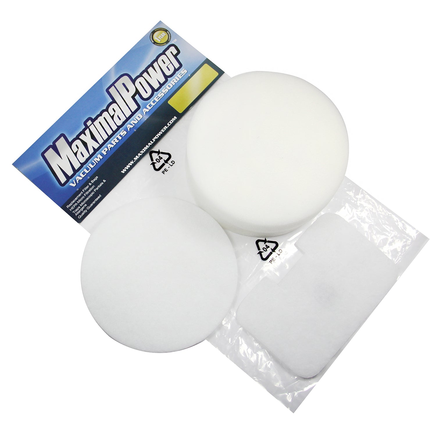 MaximalPower Replacement Foam & Felt Filters for Shark NV22L Vacuum Cleaner - 2 Pack Circular Filters with Exhaust Filter | Compatible with Shark NV22L Series | Perfect for Pet Hair, Dust & Allergen Removal