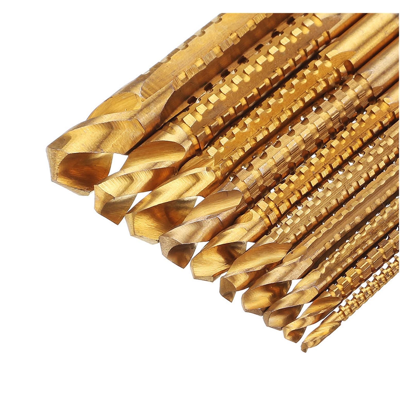 10pcs HSS Coated Twist Drill Bit Set (3-13mm) for Wood & Metal Cutting - Perfect for DIY Projects, Home Repairs & Professional Workshop Use