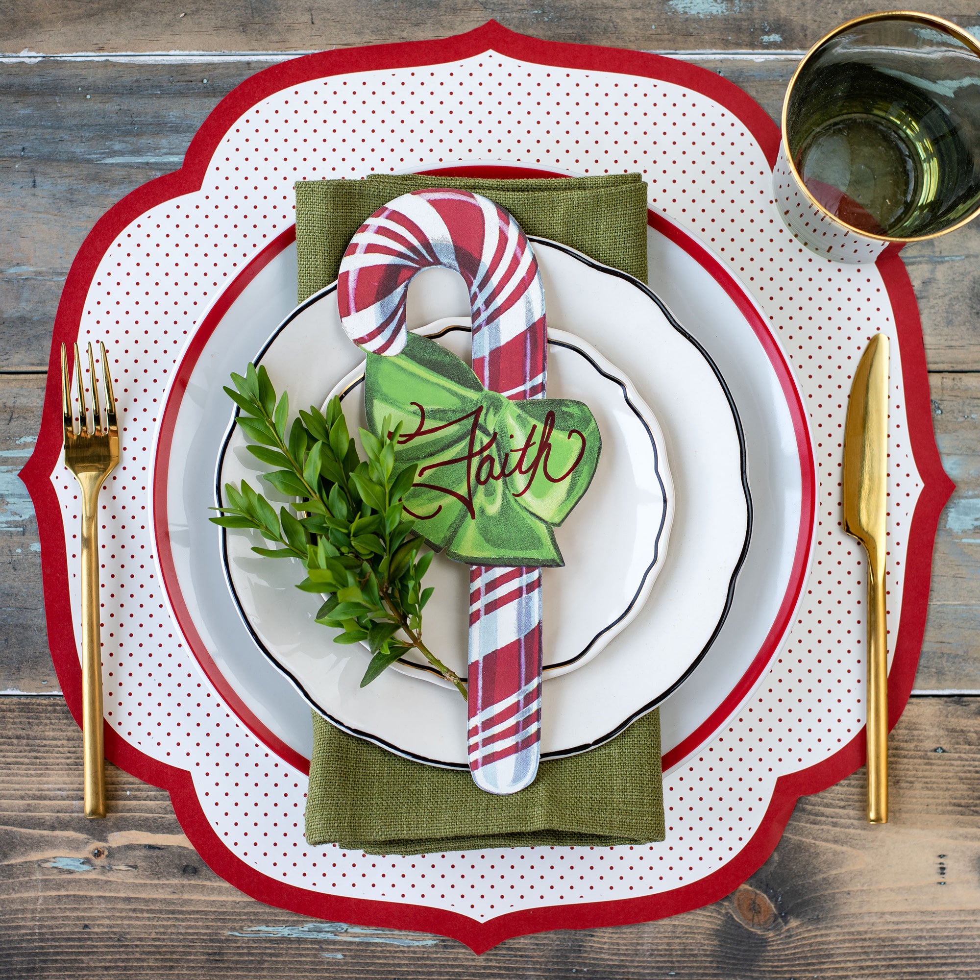 Festive Candy Cane Table Decor - Christmas Holiday Centerpiece for Dining Room, Party & Home Decorations - Perfect for Holiday Gatherings & Festive Celebrations