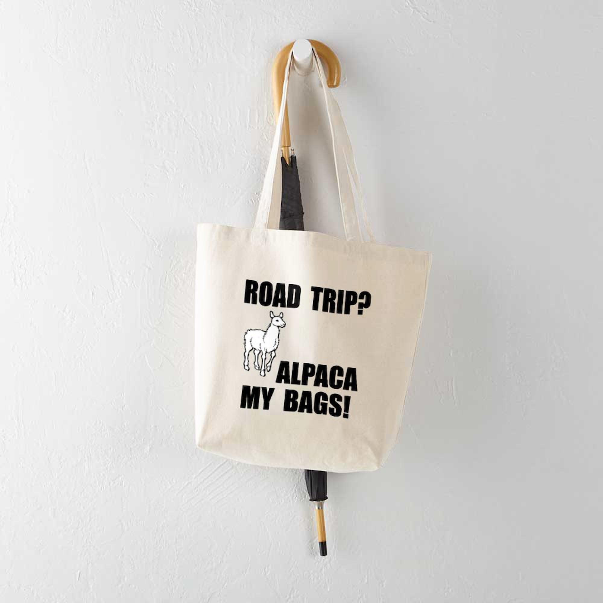 Alpaca My Bags! Natural Canvas Tote Bag - Eco-Friendly Reusable Shopping Bag for Groceries, Beach & Travel | CafePress
