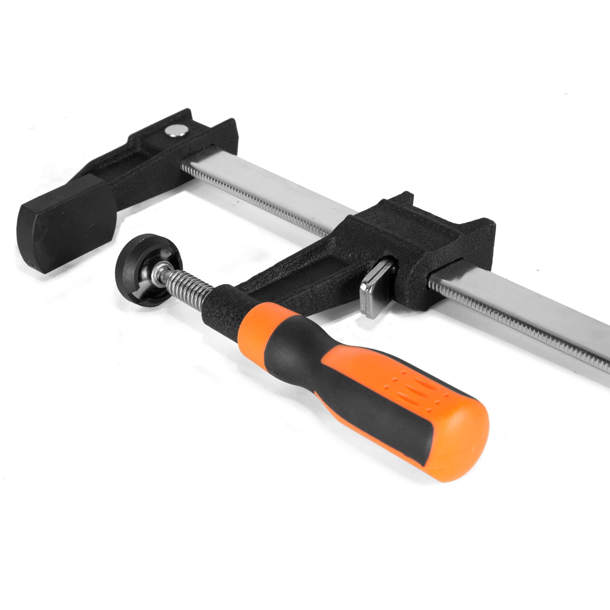 WEN CLF224 24-Inch x 2.5-Inch Quick Adjust Steel Bar Clamps with Throat & Micro Adjustment Handle (2-Pack) - Perfect for Woodworking, DIY Projects & Furniture Making