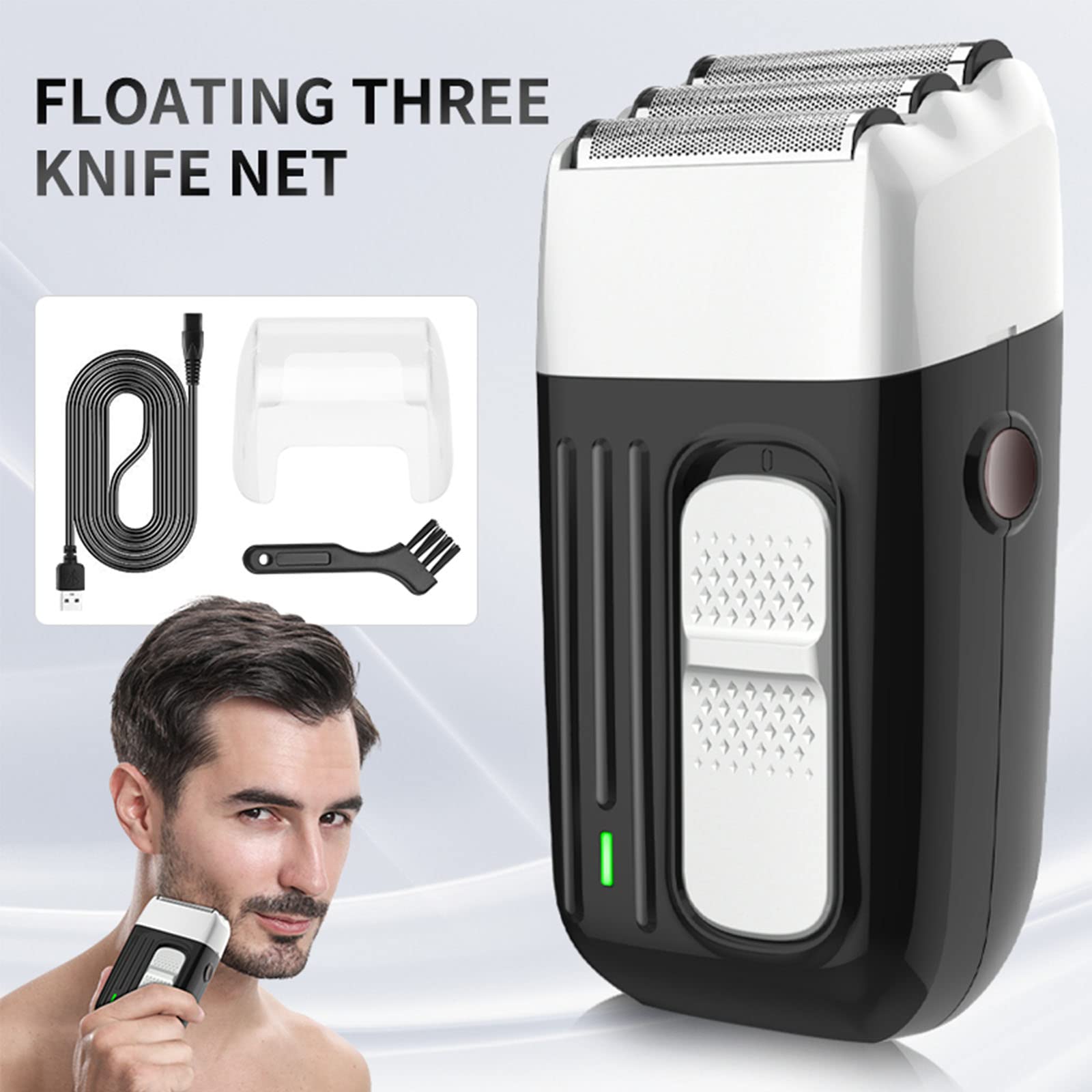 Professional Cordless Rechargeable Electric Razor for Men - Barber Quality Head & Beard Shaver with Precision Blades, Portable Men's Grooming Kit for Travel, Home & Salon Use