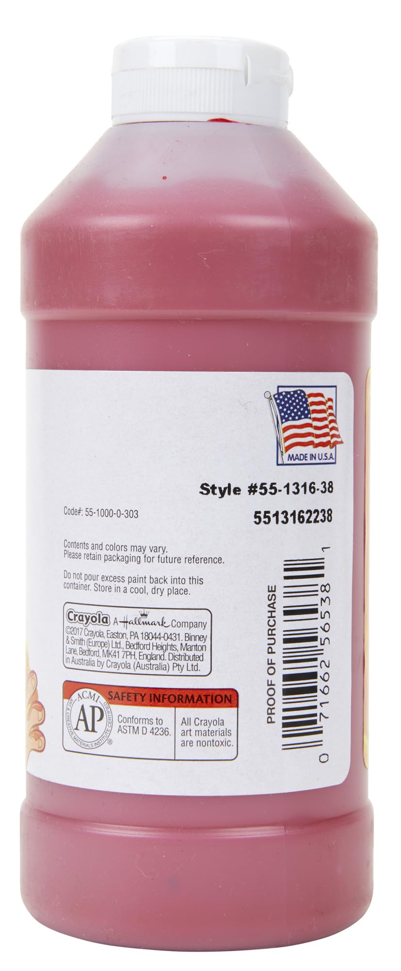 Crayola Washable Finger Paint for Kids - Non-Toxic Red Paint (16 oz) | Safe School Art Supplies, Creative Gifts for Ages 3-6 | Perfect for Classroom Activities & Home Crafts