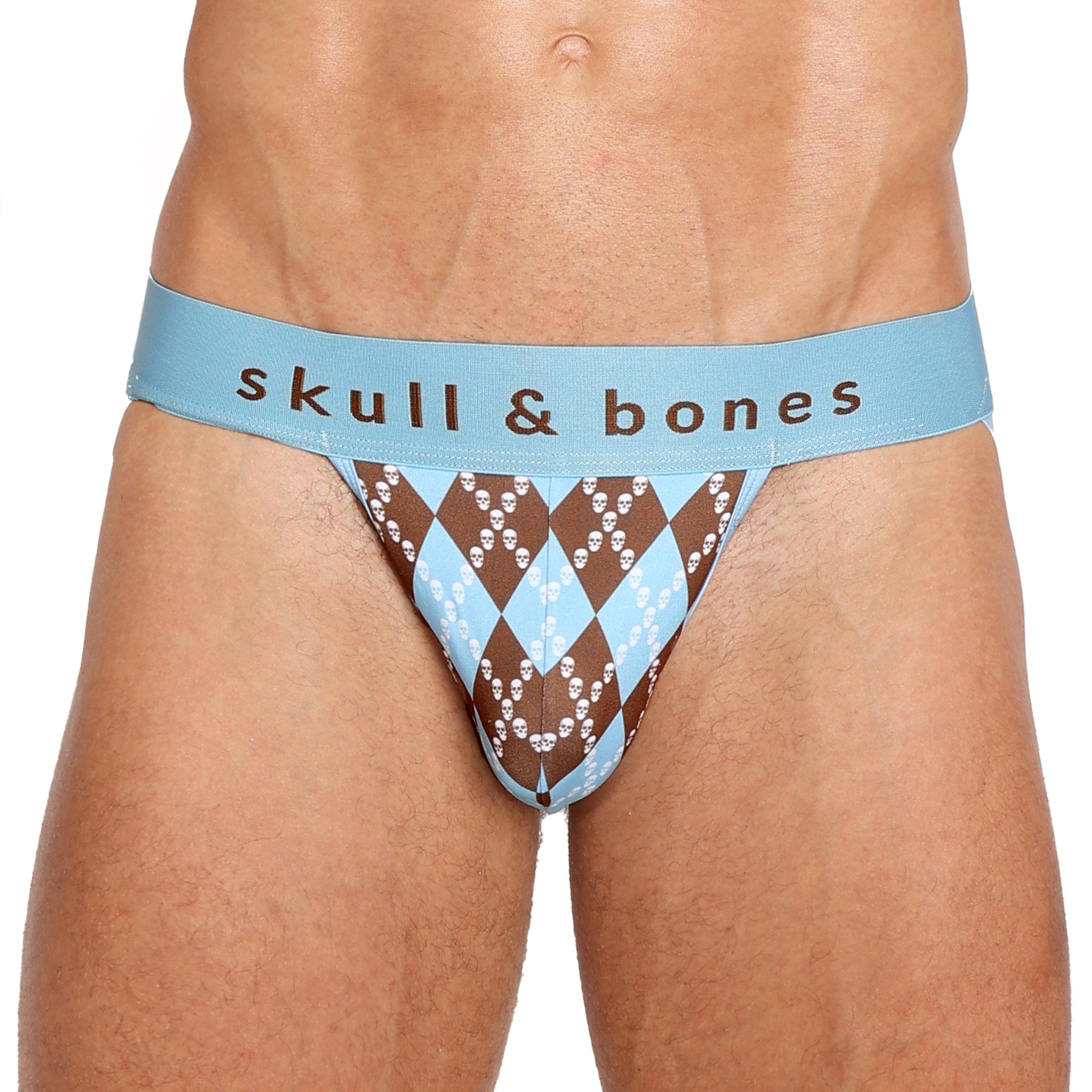 Skull Argyle Jockstrap - Men's Fashion Underwear with Unique Skull Print Design for Workout, Gym & Sports Performance | Comfortable & Breathable Support for Athletes & Fitness Enthusiasts