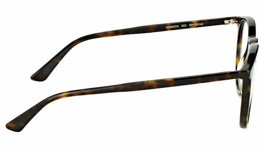 Gucci GG 0027 O 002 Havana Eyeglasses - Classic Designer Optical Frames for Women & Men | Perfect for Work, Reading & Fashion Accessories