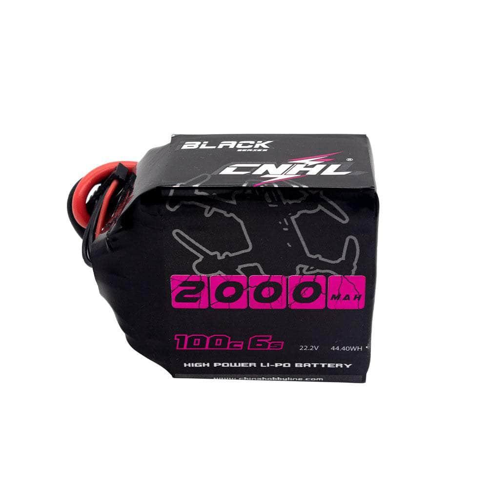 CNHL Black Series 22.2V 6S 2000mAh 100C LiPo Battery with XT60 Connector - High Performance RC Drone, Airplane & Helicopter Battery for Long Flight Time