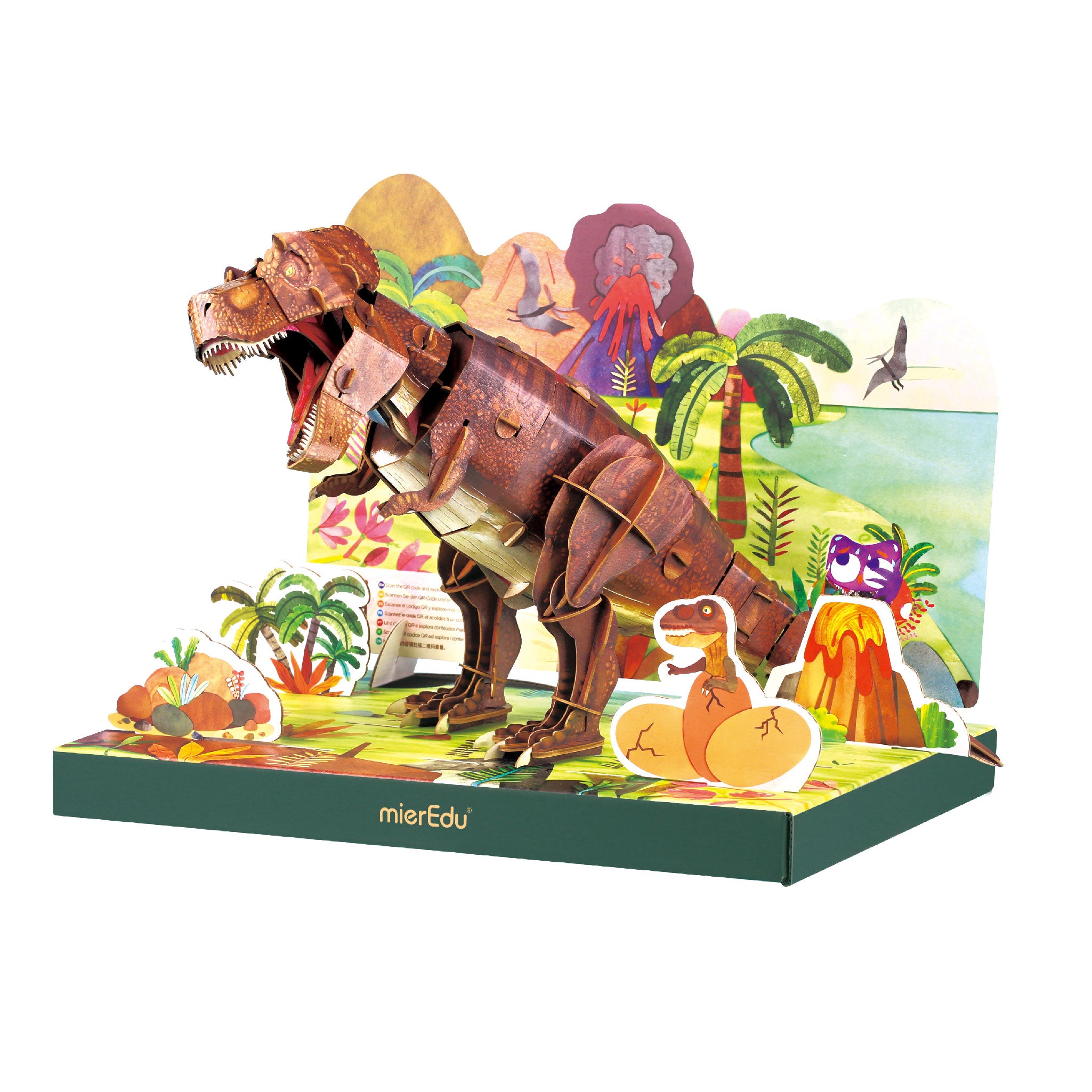 3D Puzzle Tyrannosaurus Rex - DIY Dinosaur Model Kit for Adults & Kids - STEM Educational Toy for Home Decor, Birthday Gifts & Classroom Activities