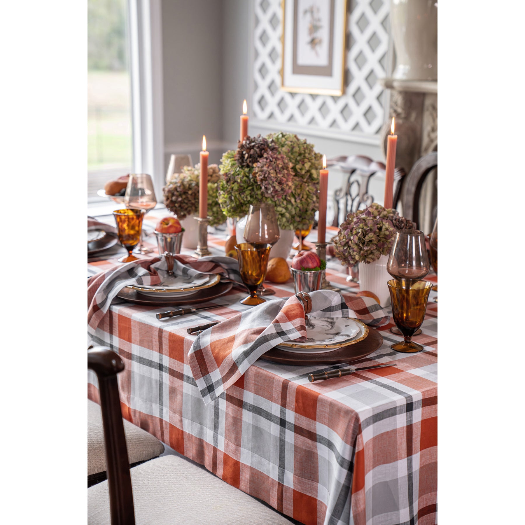 Buffalo Check Tablecloth for Fall - Red and Black Plaid Table Cover - Perfect for Thanksgiving, Christmas, and Autumn Home Decor