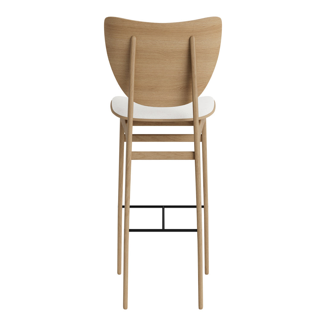 Stylish Upholstered Elephant Bar Stool - Comfortable Counter Height Chair for Kitchen Island, Breakfast Nook & Home Bar Decor
