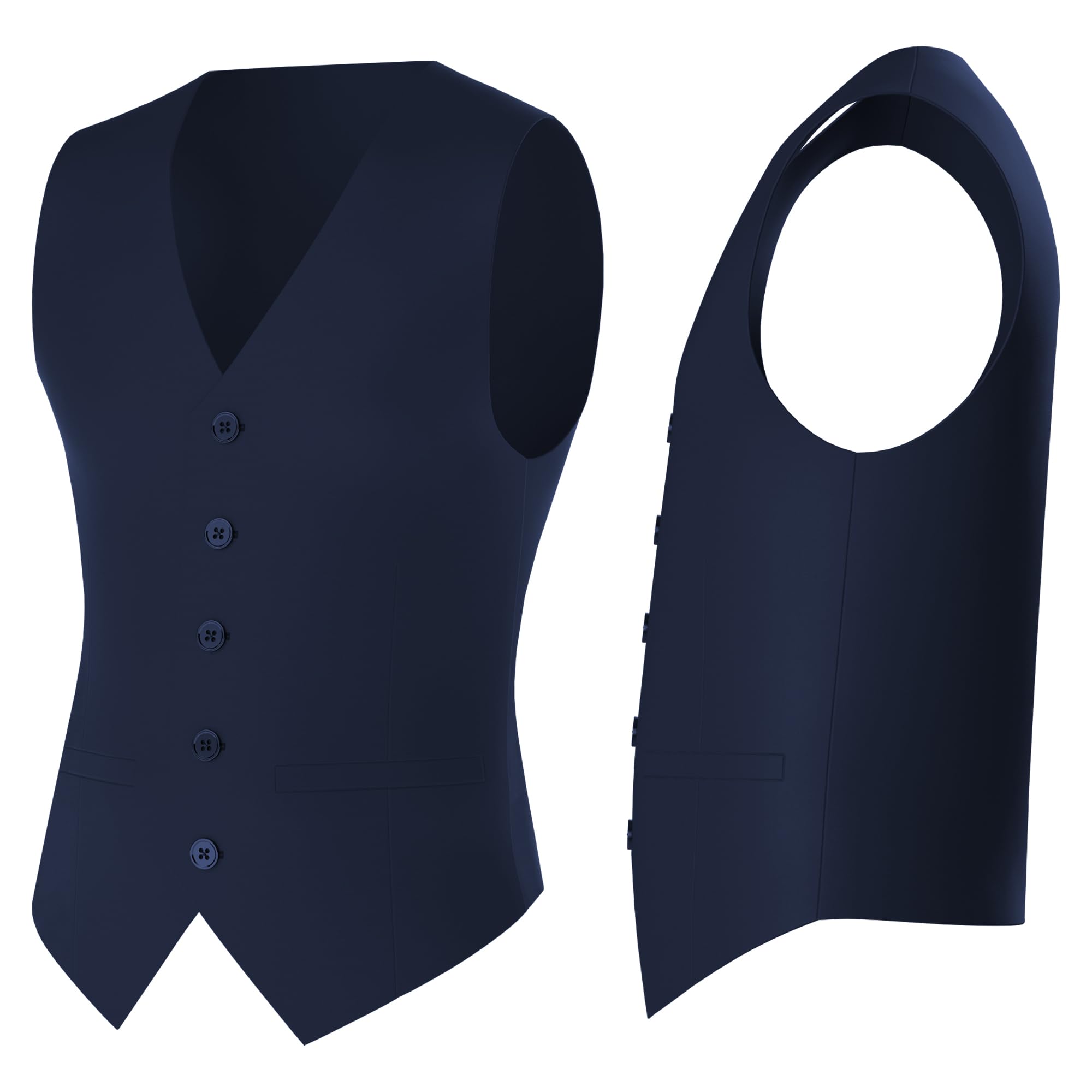 Antonio Uomo Men's 3-Piece Suit Set | Classic Fit Single Breasted Blazer, Vest & Dress Pants | Business Attire & Wedding Suit for Formal Occasions