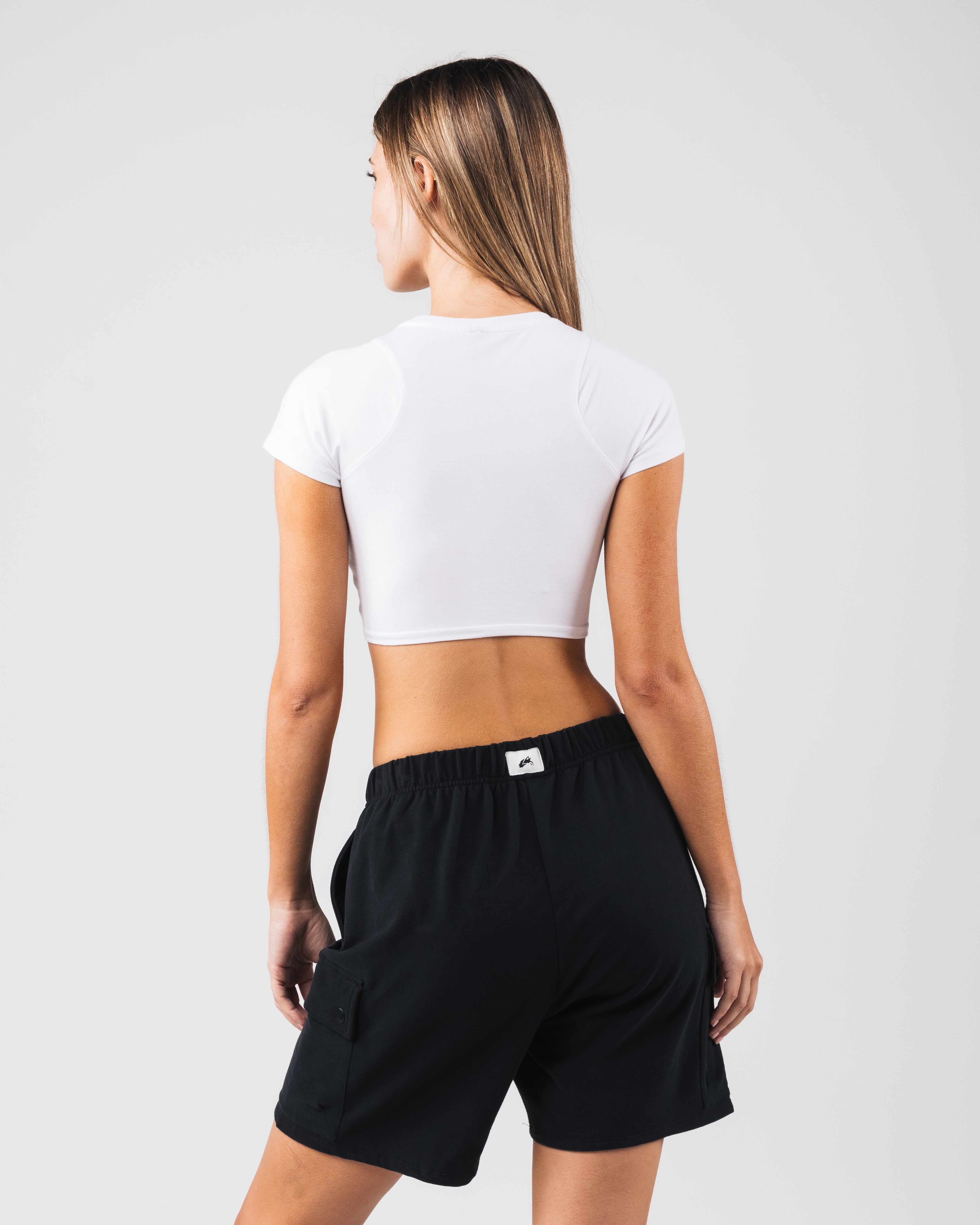 Stylish Angled Crop Tee in White - Perfect for Casual Outfits, Streetwear & Summer Fashion