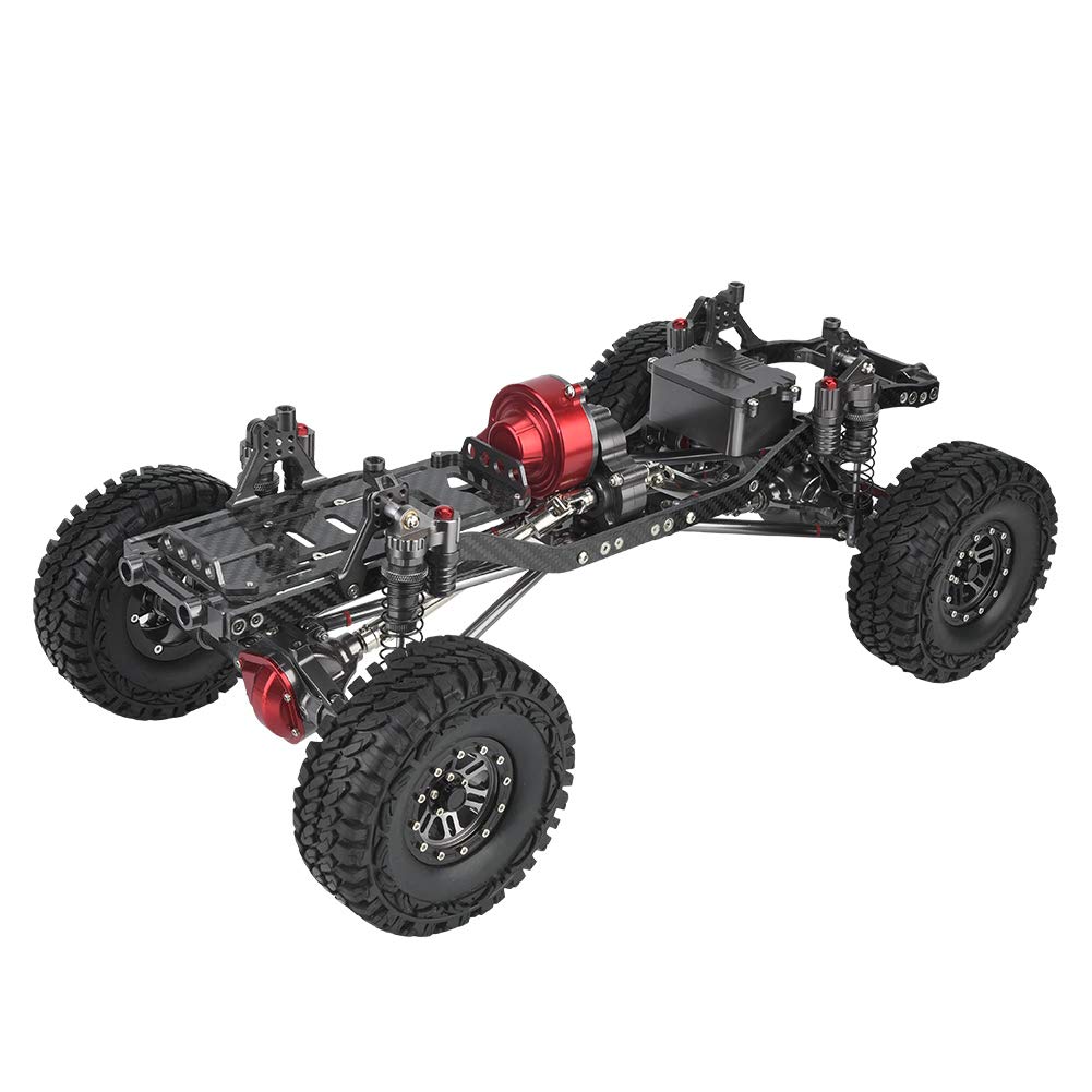 Universal 1/10 Scale Carbon Fiber RC Car Body Frame with 8 Metal Connecting Rods - Compatible with Wildboar & Defender Models - Perfect for Off-Road Racing & RC Car Upgrades