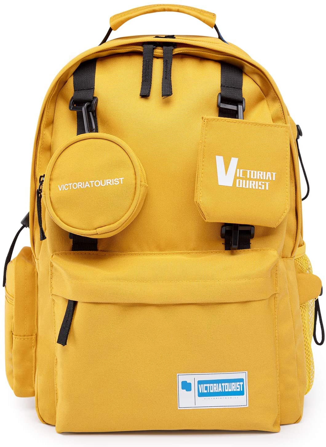 Victoriatourist Lightweight Water-Resistant Anti-Theft Laptop Backpack for Men & Women - Stylish Casual Daypack, College Bookbag, Travel & Hiking Backpack Fits 14-15 Inch Computers (Yellow) - Perfect for School, Work, Commuting & Outdoor Adventures