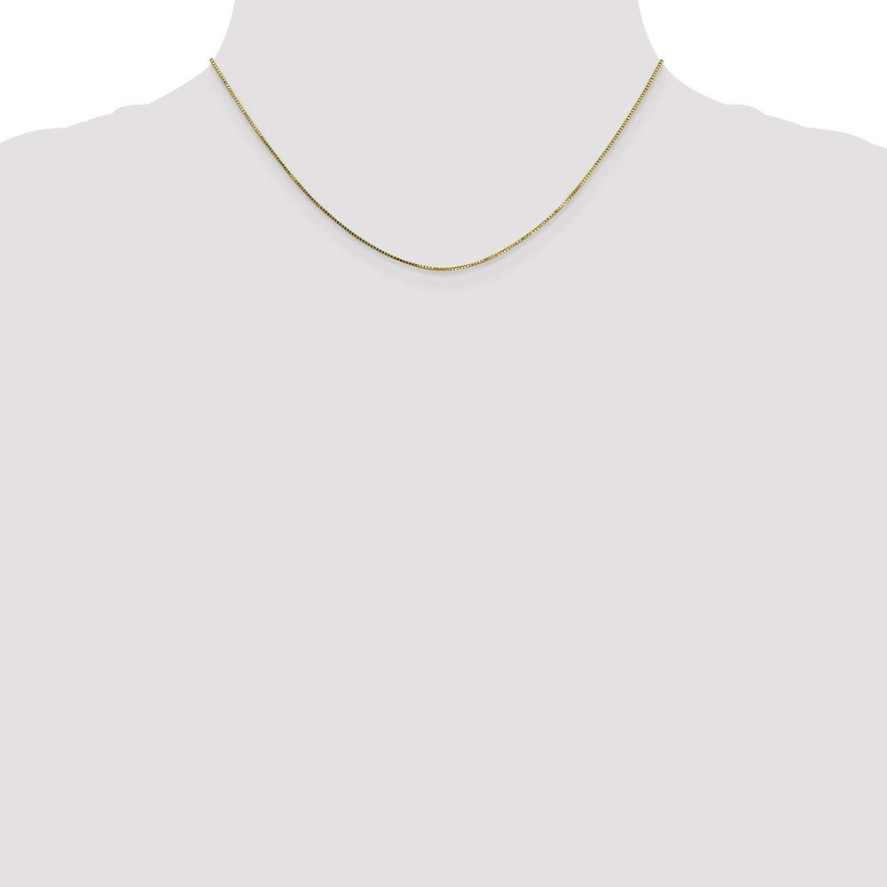 10K Solid Yellow Gold 0.7mm Box Chain Necklace with Lobster Clasp - Dainty Minimalist Jewelry for Women, Perfect for Everyday Wear, Gifts & Special Occasions