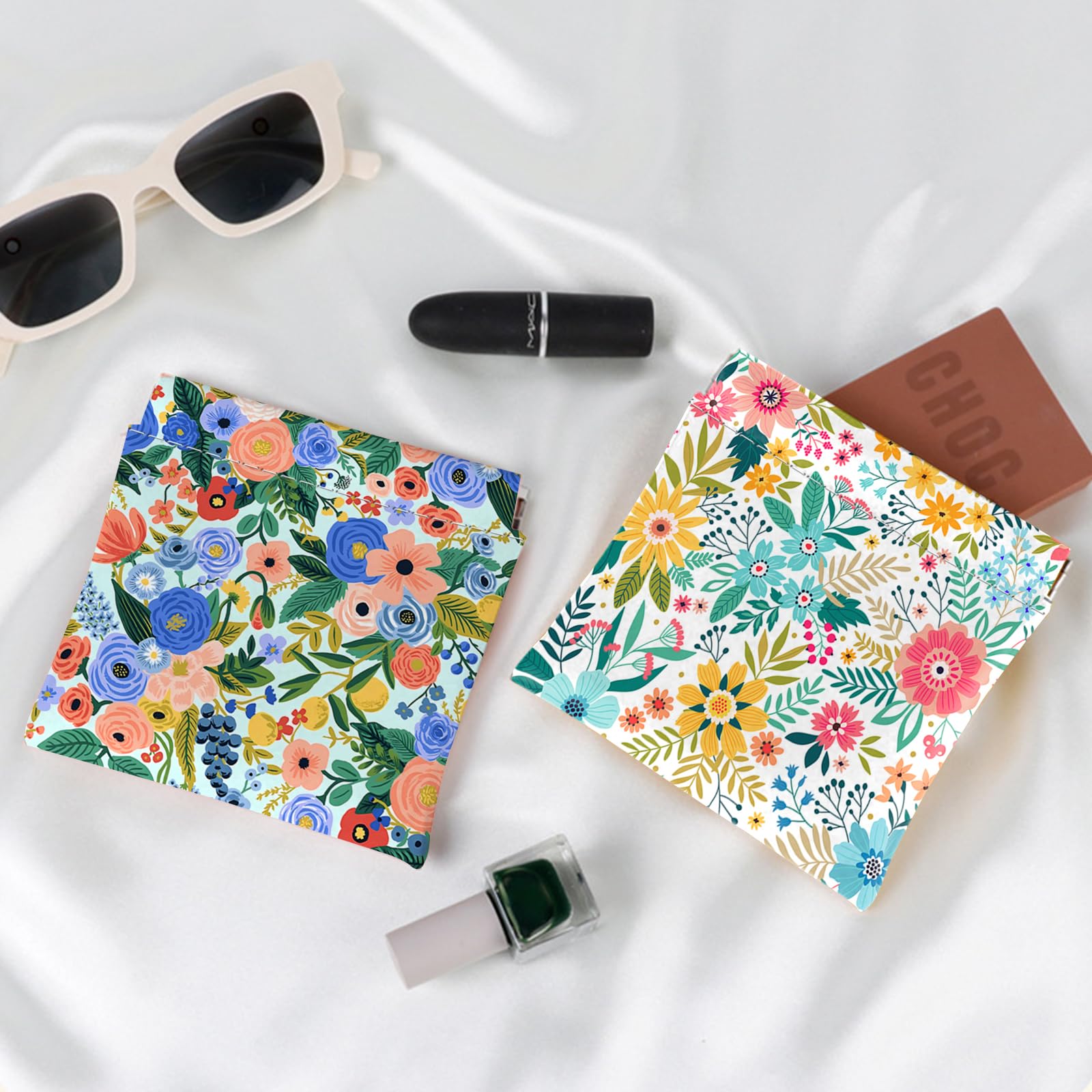 2 PCS Small Squeeze Coin Purse - Soft PU Leather Mini Wallet & Change Bag for Women, Girls, Men - Floral Design - Perfect for Travel, Shopping, and Everyday Use