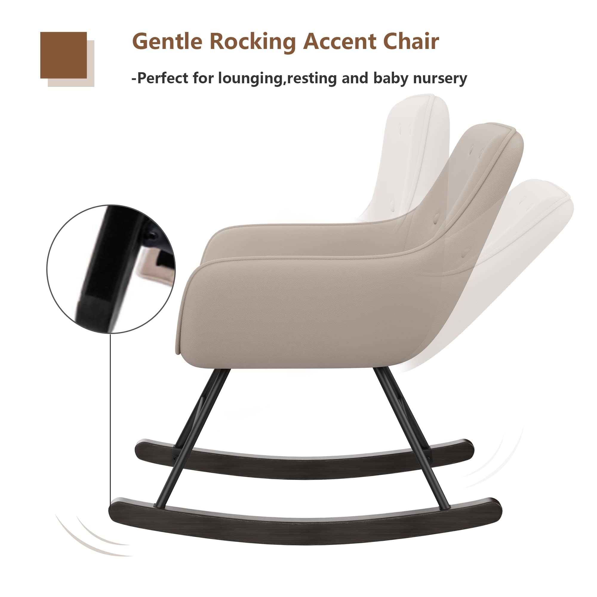 Aklais 2-Piece Accent Chair Set - Upholstered Living Room Armchairs with Solid Wood Legs, Button Tufted Design, Comfortable Side Chairs for Living Room, Bedroom, Office - Light Grey - Perfect for Reading Nooks, Guest Seating & Home Decor