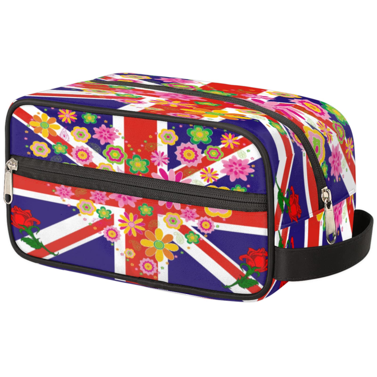 UK Flag Travel Toiletry Bag - Waterproof Cosmetic Organizer for Men & Women | Camping, Gym, Vacation