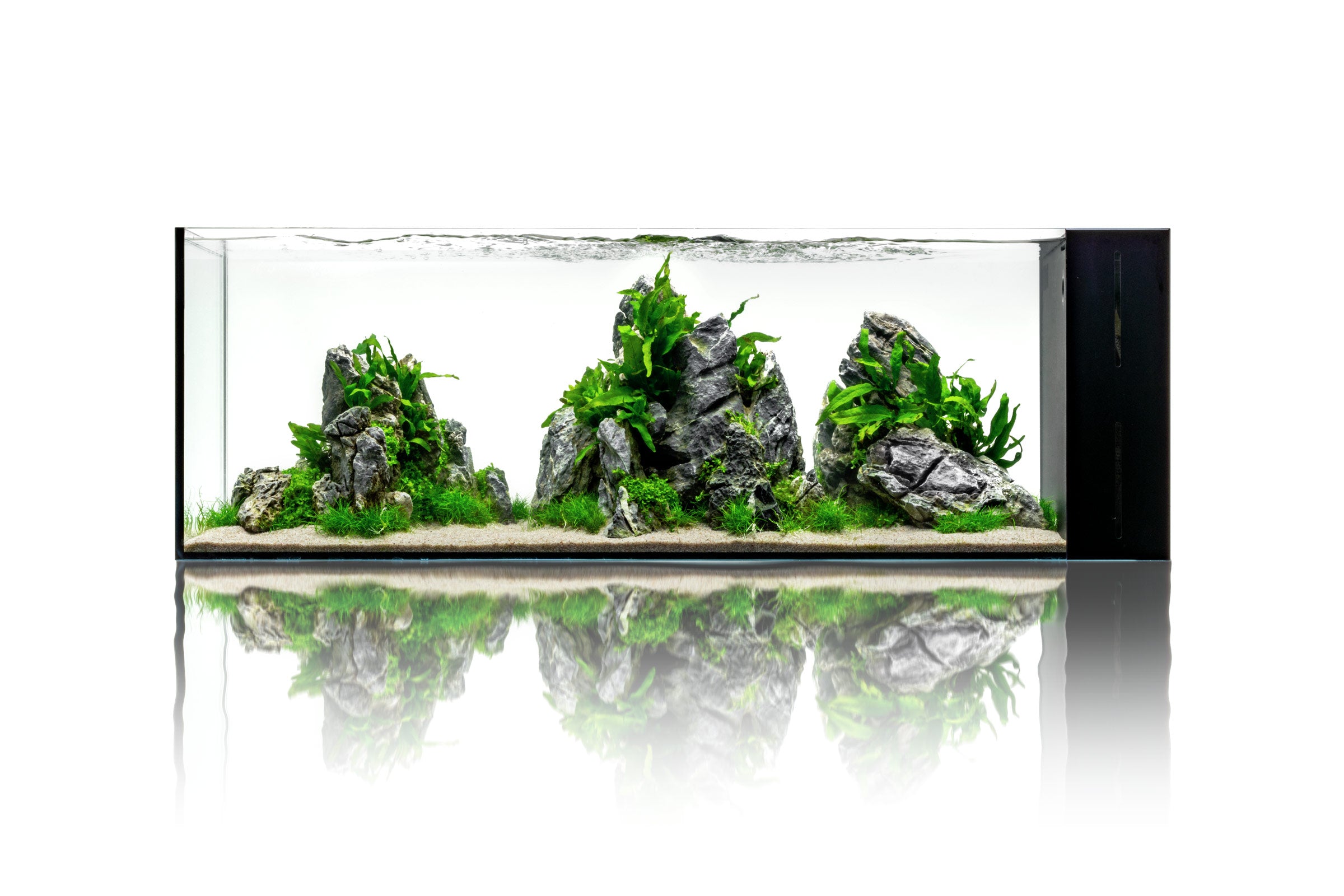 Premium UNS Dual All-in-One Glass Aquarium Tank - 5 Gallon Nano Fish Tank with Built-in Filtration System - Perfect for Home, Office, or Classroom Aquascaping and Small Fish Keeping