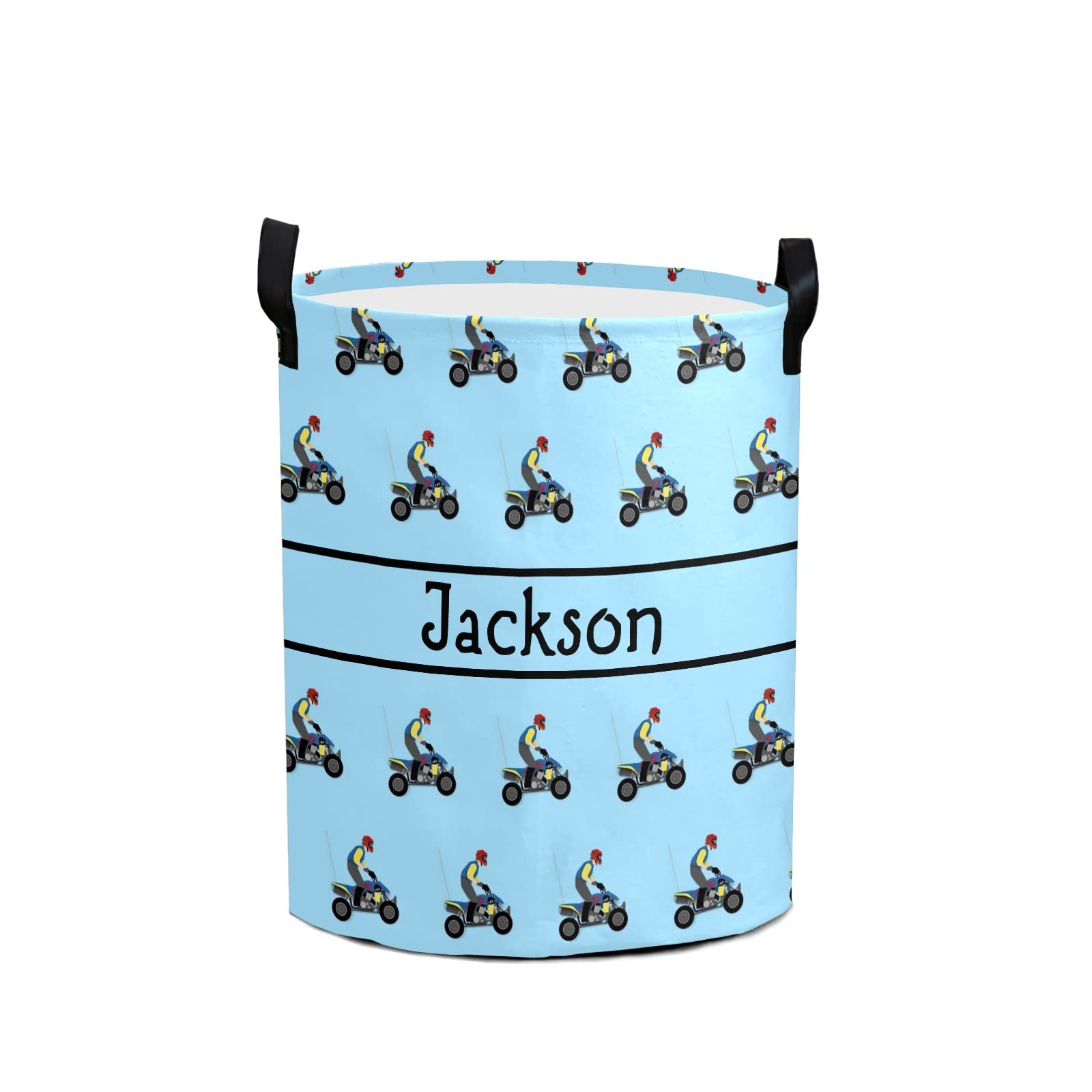 Waterproof Collapsible Motorcycle Laundry Bag - Customized Dirty Clothes Storage Basket for Boys, Travel, Bedroom & Toy Organization - Perfect for Camping, Dorm Rooms & Motorcycle Trips