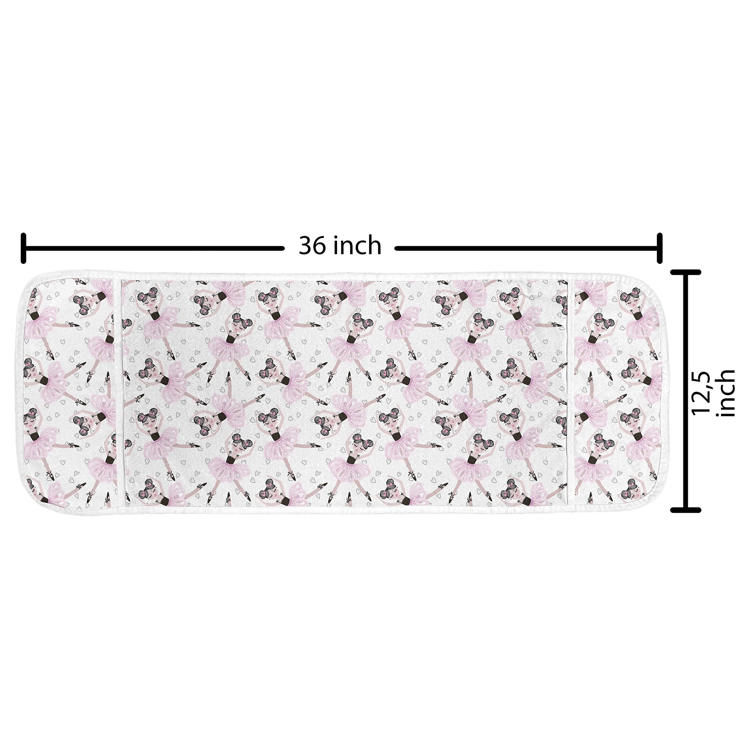 Ambesonne Ballerina Microwave Oven Cover - Waterproof Kitchen Organizer with Pockets, 36