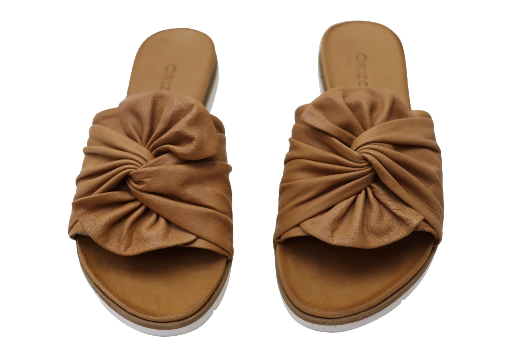 Orizonte Mistiq Women's European Leather Comfortable Slides Sandals - Perfect for Beach, Poolside & Summer Casual Wear