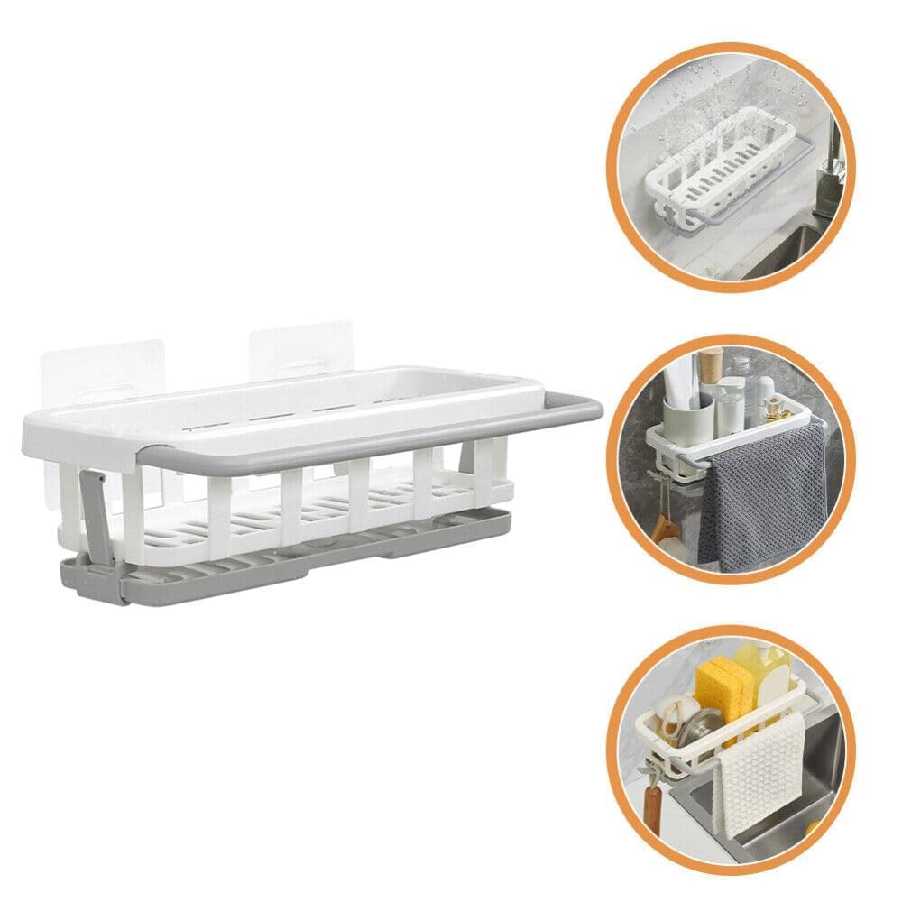 SADMAX Stainless Steel Sink Tray Organizer - Removable Drainage Drying Basket for Kitchen & Bathroom Sink Storage | Space-Saving Design | Perfect for Dish Drying, Sponge Holder & Utensil Organization