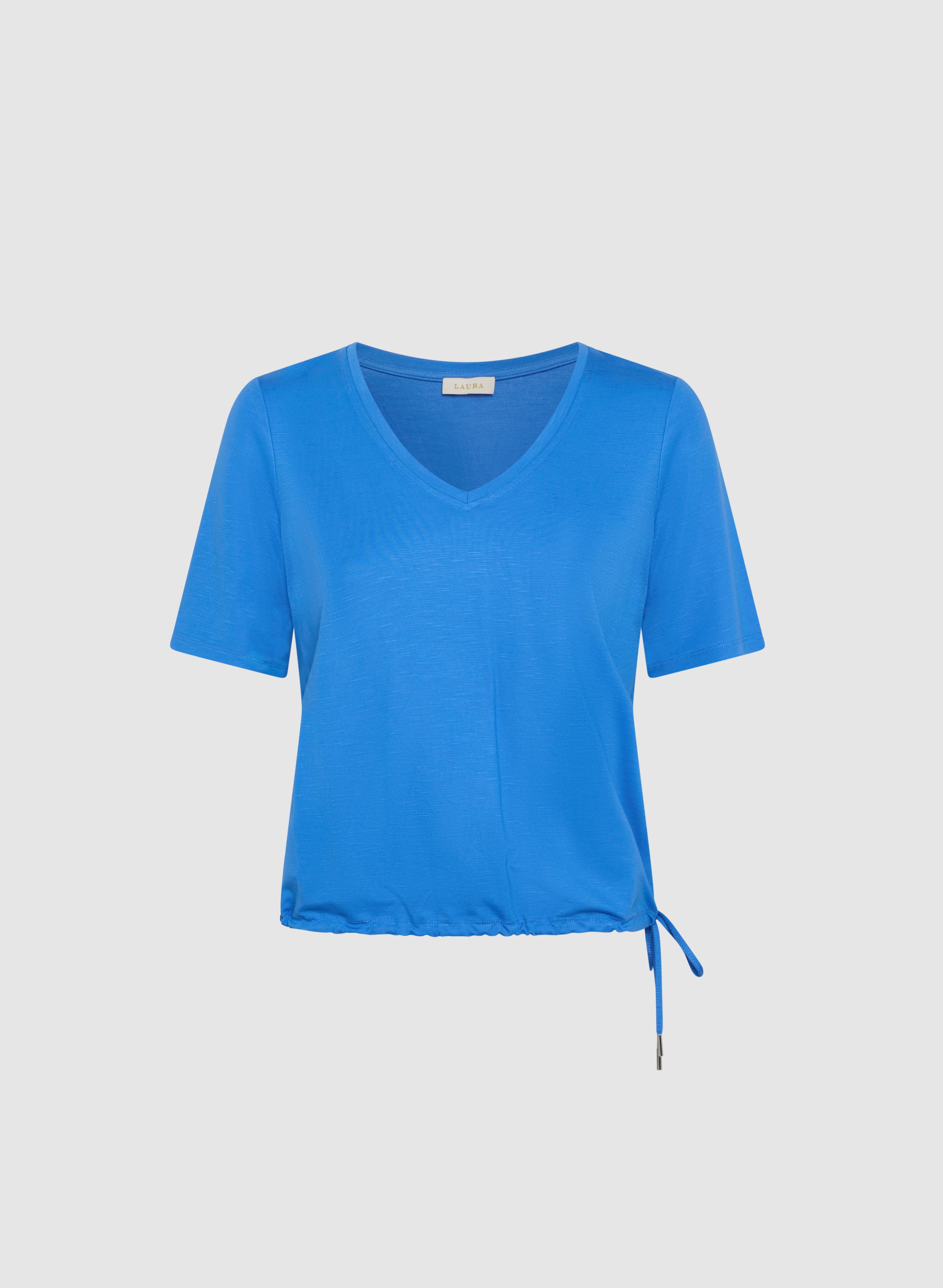 Drawstring Hem T-Shirt for Women - Stylish Casual & Workout Top - Perfect for Yoga, Gym, and Everyday Wear