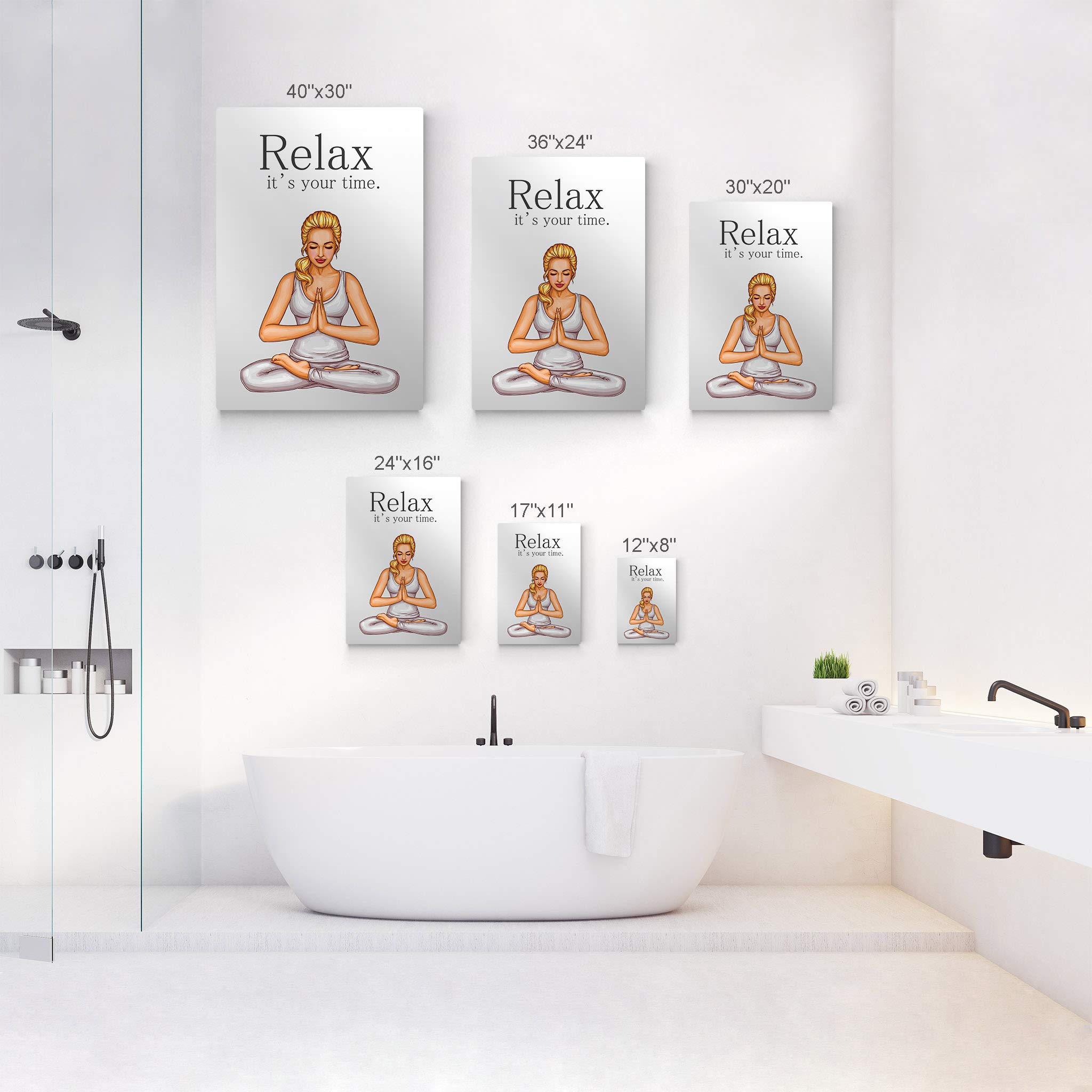 Funny Bathroom Wall Art - Relax It's Your Time Metal Print Sign for Kids & Nursery Decor | Cute Home Decoration Ready to Hang (24x16, Made in USA) | Perfect for Bathroom, Kids Room & Nursery Wall Decor