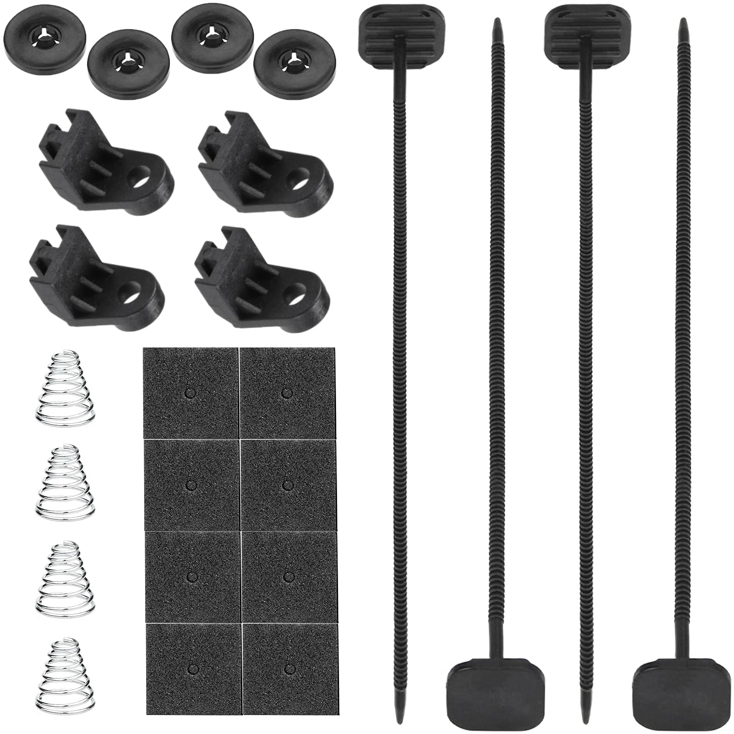 Electric Fan Radiator Installation Kit - Zip Tie Straps & Corner Mounting Feet for PC Cooling - Perfect for Gaming Rigs, Workstations, and DIY Computer Builds