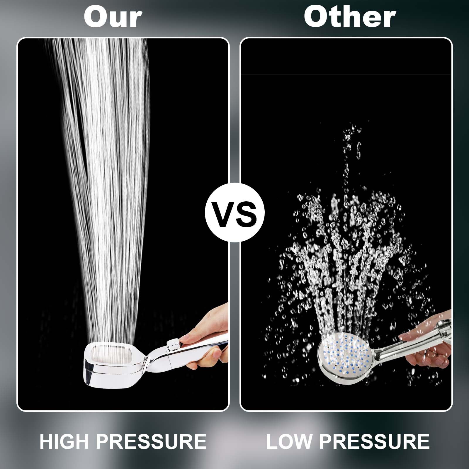 High Pressure RV Shower Head with 59in Hose - 4 Mode Water Saving Handheld Shower Head with Adhesive Bracket & Filter for Campers, Trailers & Bathrooms | Perfect for RV Living, Camping & Water Conservation