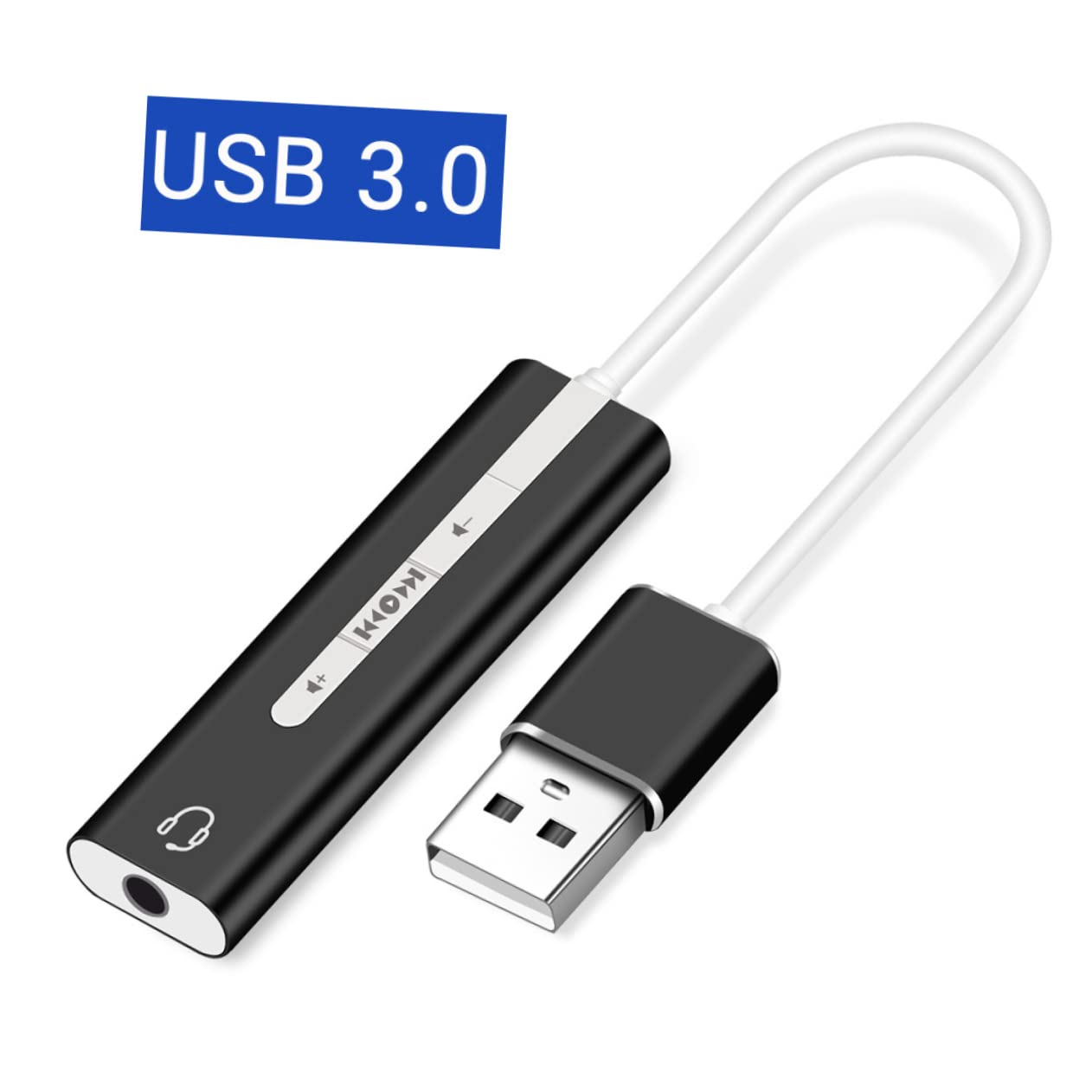 HOMSFOU USB 3.1 External Sound Card for Laptop - 7.1 Channel Stereo Audio Adapter with Micro USB & Headphone Jack - Perfect for Gaming, Streaming, and Conference Calls