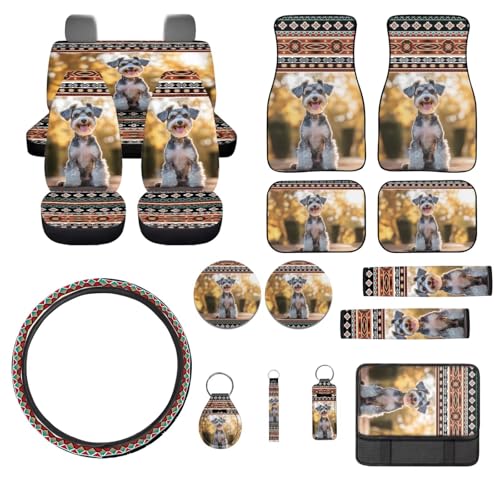 Aztec Southwest Schnauzer-Green and Orange