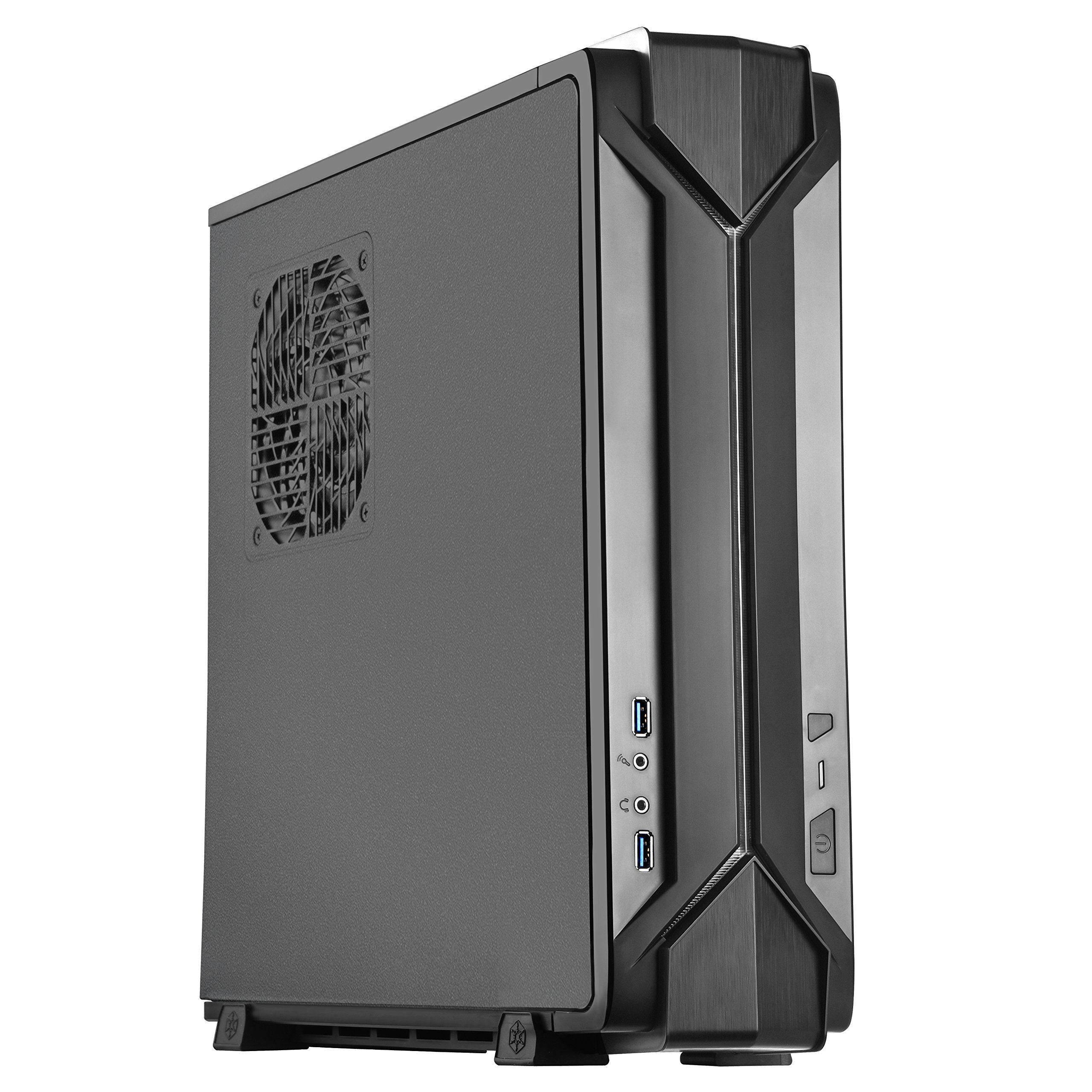 SilverStone SST-RVZ03B Raven Mini-ITX Gaming PC Case - Compact Black Chassis with RGB Lighting for High-Performance Gaming Rigs | Perfect for Small Space Setups, Esports Tournaments & Home Entertainment Systems