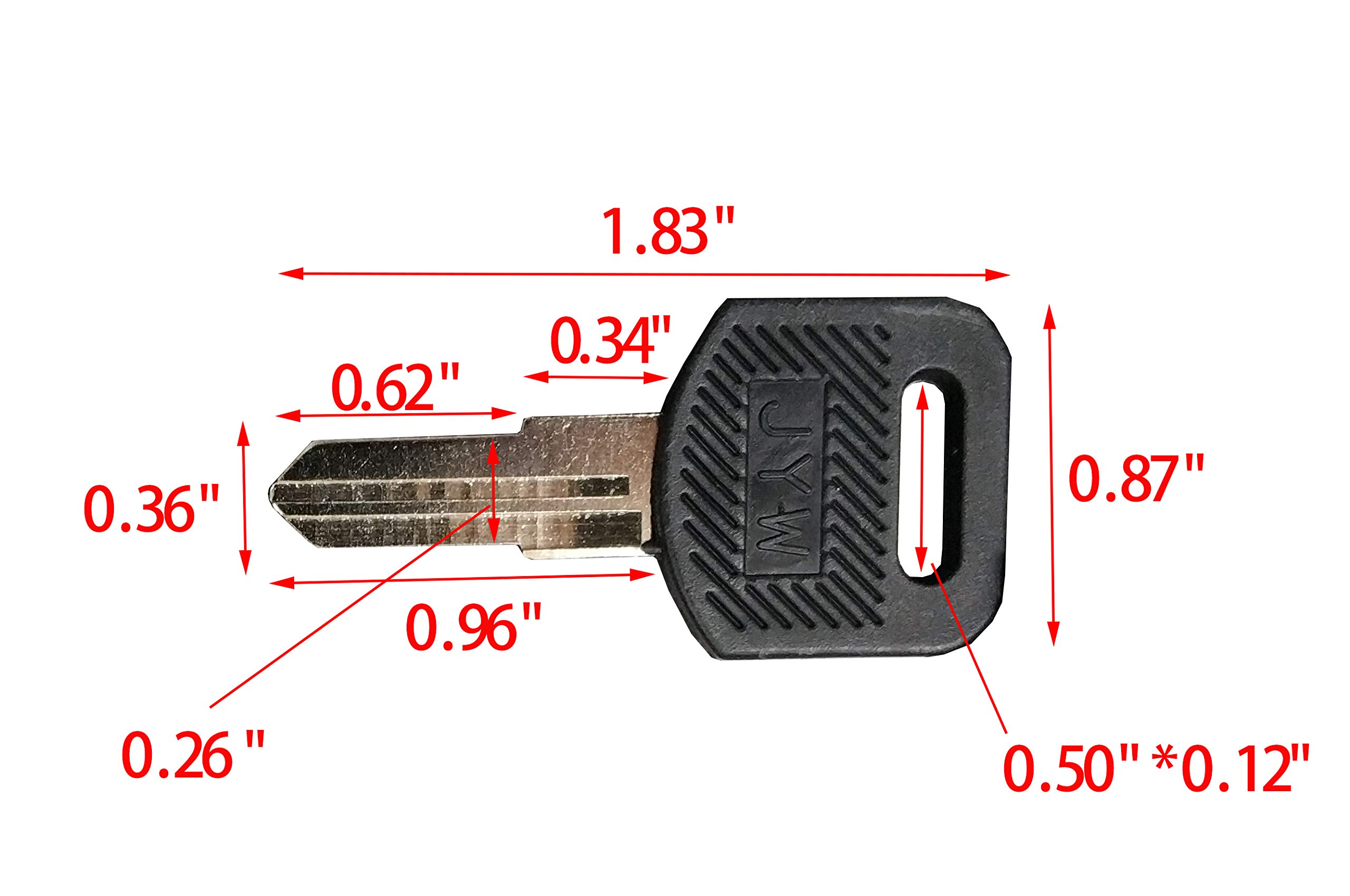 FixtureDisplays® Key Blanks for Donation Boxes & Cabinets - 15062-2D - Perfect for Retail Stores, Hotels, and Office Security Lock Replacement