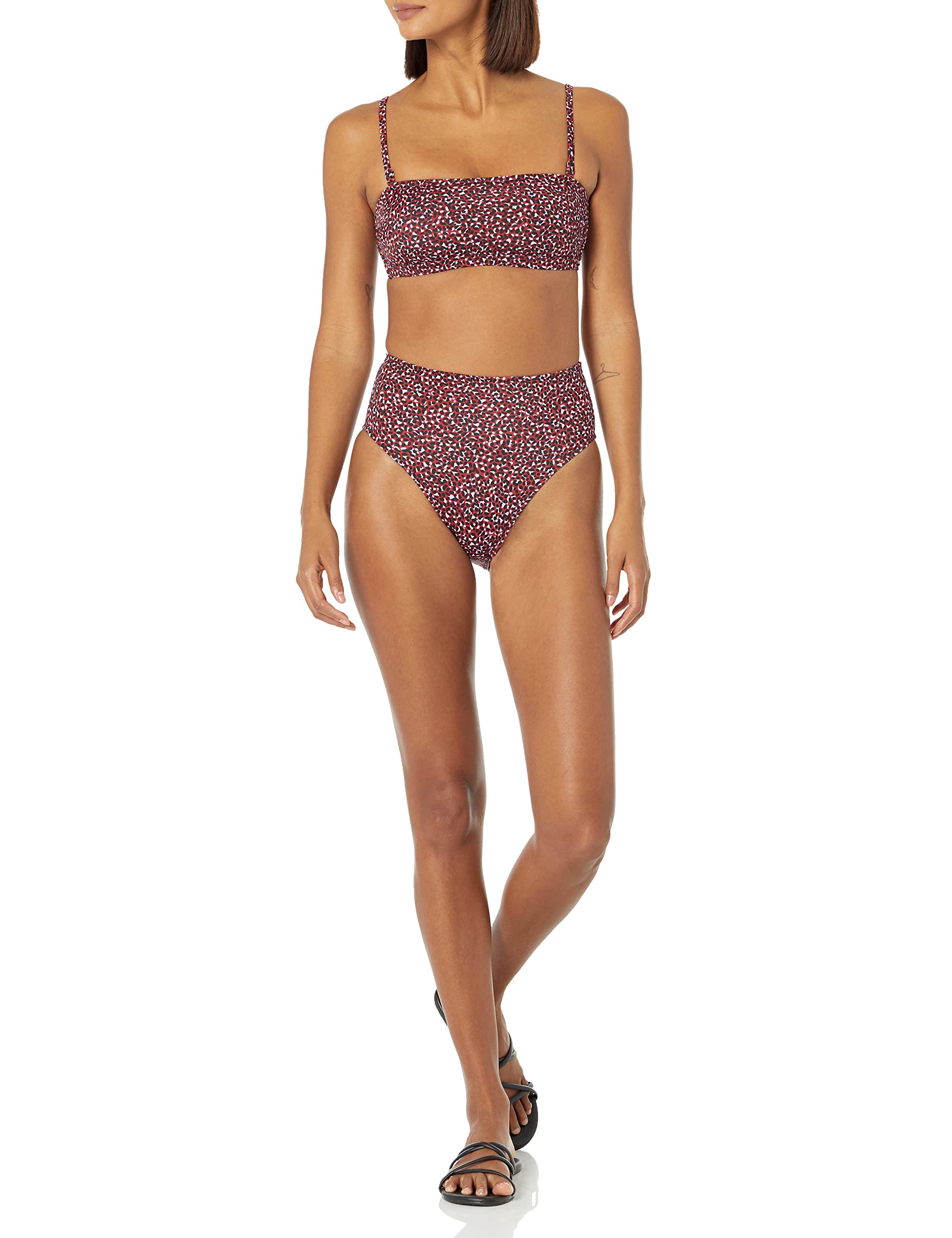 Amazon Essentials Women's Bandeau Swim Top - Comfortable Strapless Bikini Top for Swimming, Beach & Pool | Perfect for Sunbathing, Vacation & Water Sports