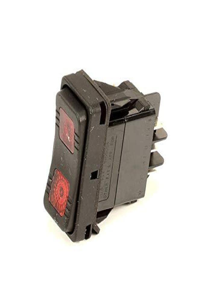 Crown Steam 9124-1 DPDT Rocker Switch with LED Light - 20A 125V/15A 250V AC, On-Off-On, Waterproof & Durable for Marine, RV, Automotive and Industrial Applications