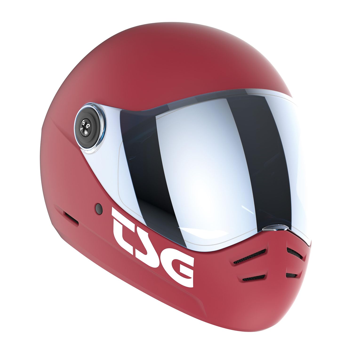 TSG Pass 2.0 Full Face Helmet for Downhill Skateboarding & E-Skating - Premium ABS Hardshell with Dual Visors, Nose Ports & Airflow Channels | Adjustable Cheek Pads & Ear Slots for Comfort | Ideal for Longboarding, E-Onewheeling & Extreme Sports Safety Gear