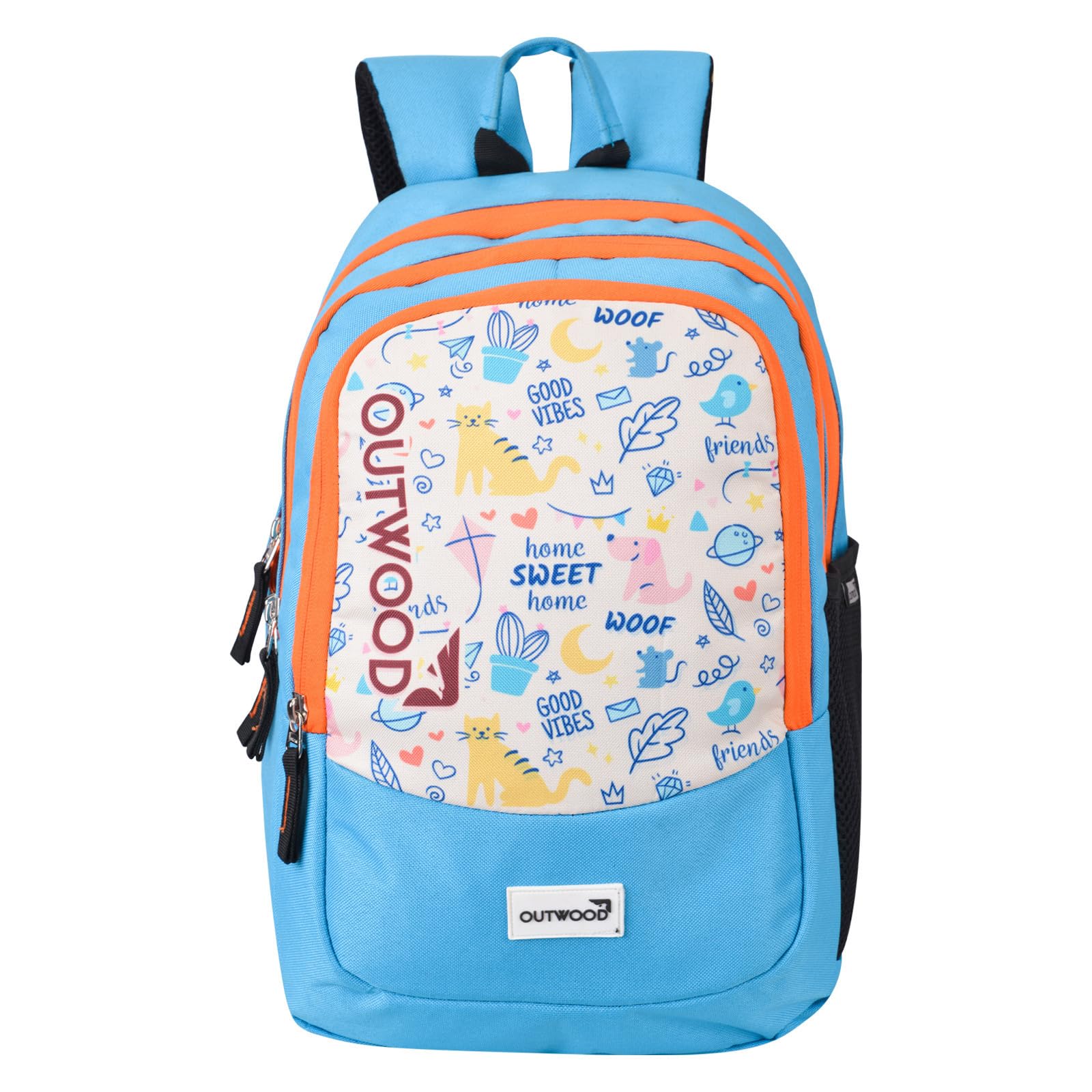 OUTWOOD Lightweight Ergonomic Backpack for Men & Women - Water Resistant School Bag with S-Shaped Shoulder Strap for College, Travel, Hiking, Picnic & Daily Commute | Spacious Casual Backpack (Sky Blue, Small) - Perfect for Students, Office Workers & Outdoor Enthusiasts